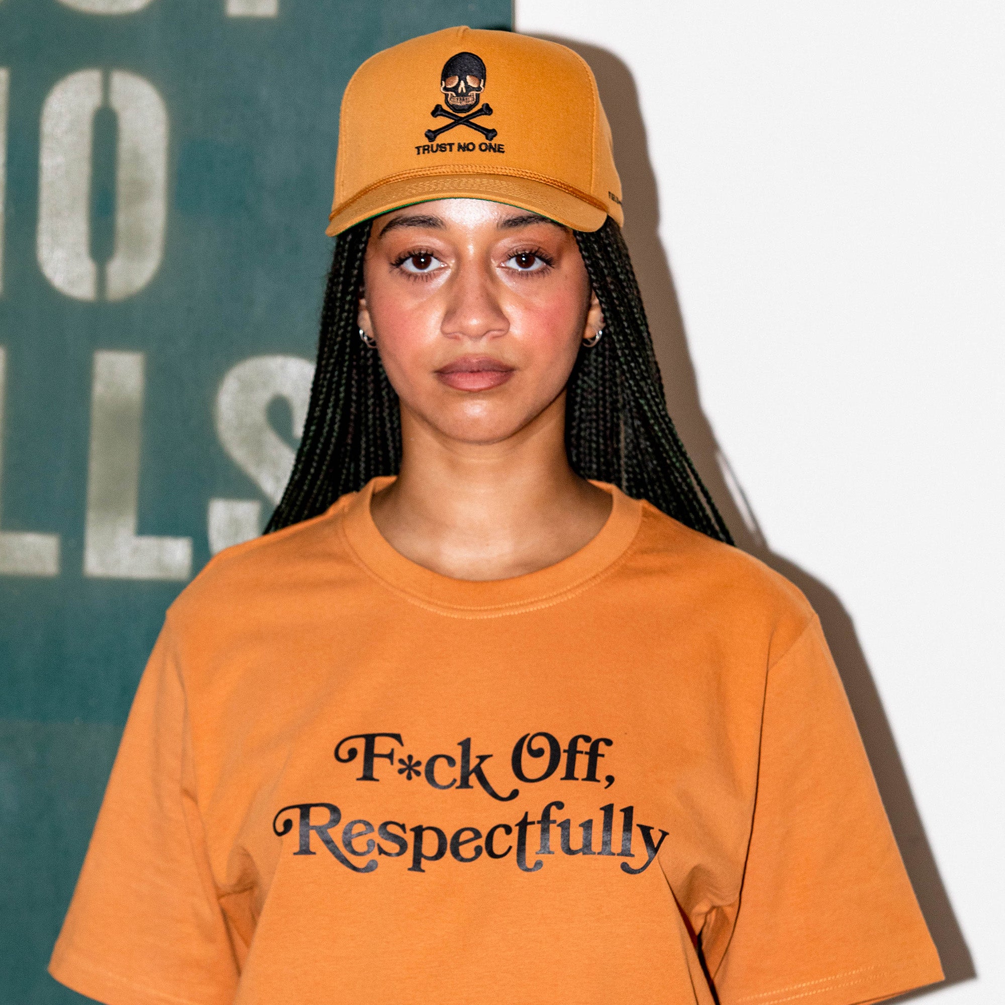 TRUST NO ONE WHEAT TRUCKER HAT