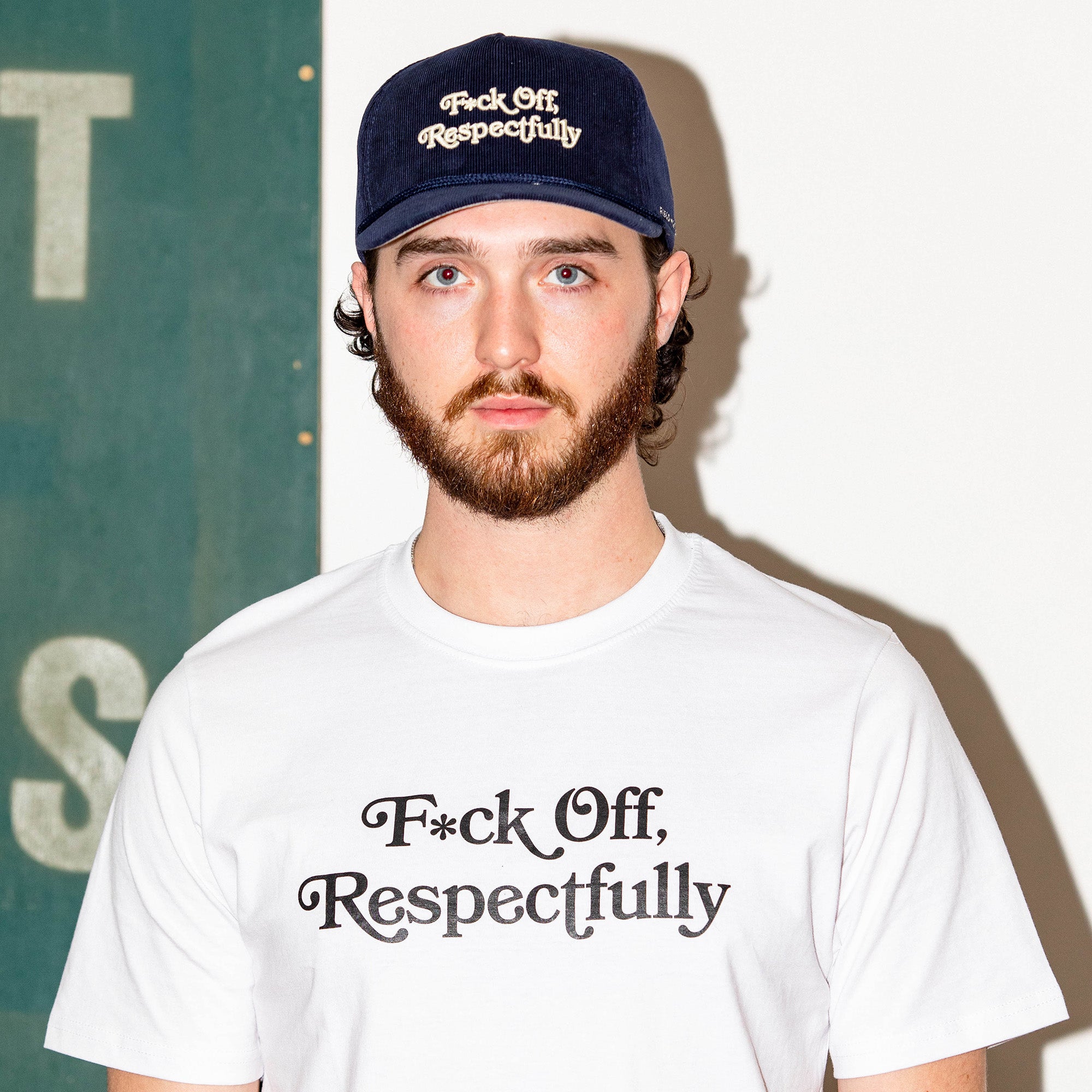 RESPECTFULLY DEEP NAVY CORDUROY TRUCKER HAT