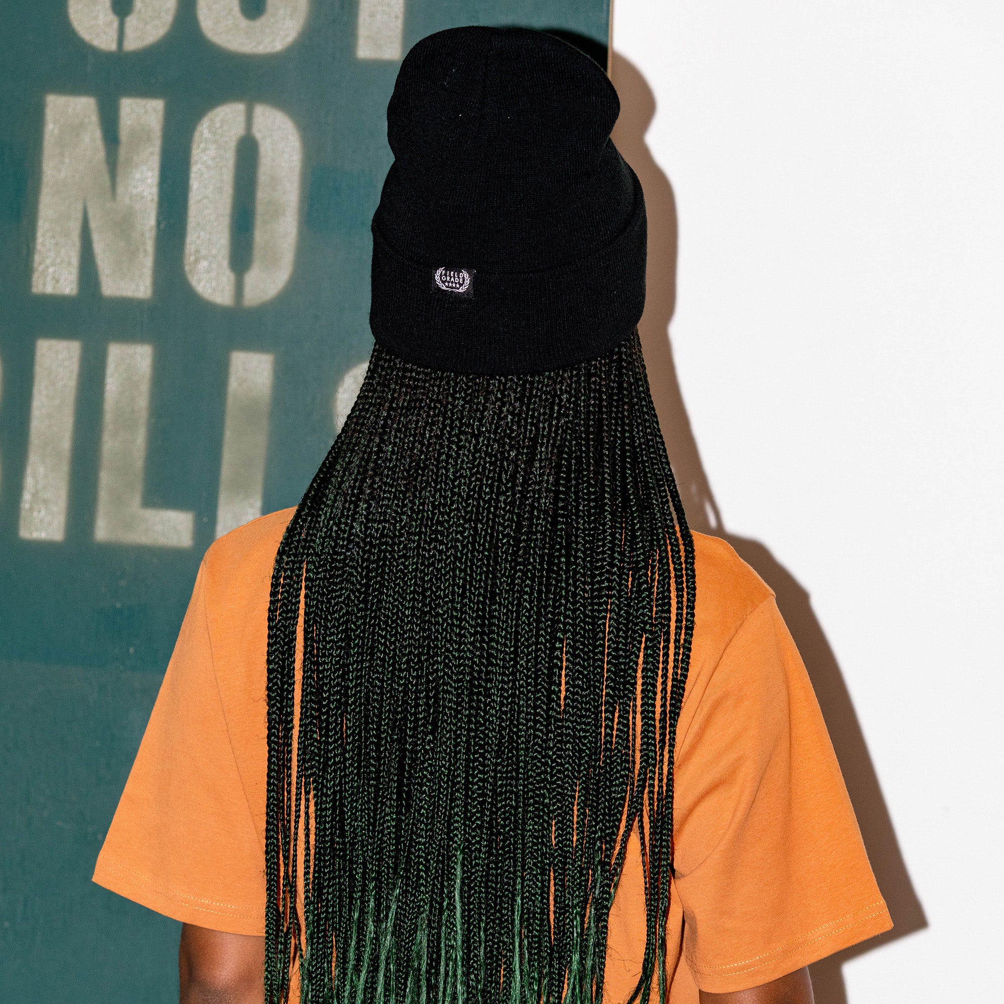 ALL HUSTLE BLACK CUFF BEANIE