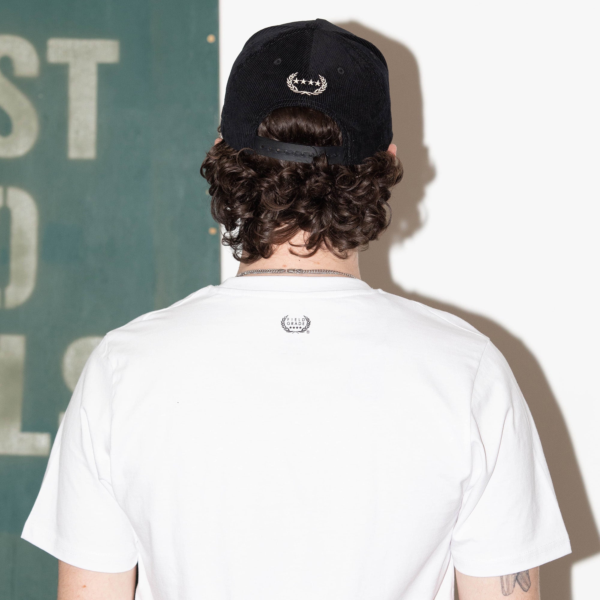 RESPECTFULLY BLACK CORDUROY TRUCKER HAT