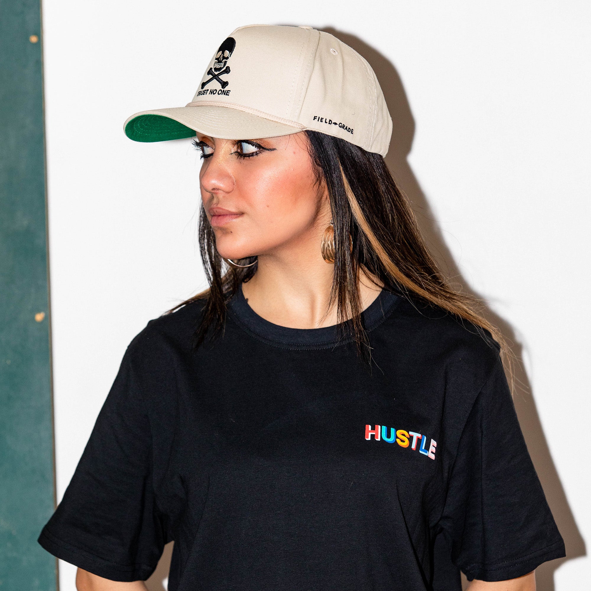 TRUST NO ONE SAND TRUCKER HAT