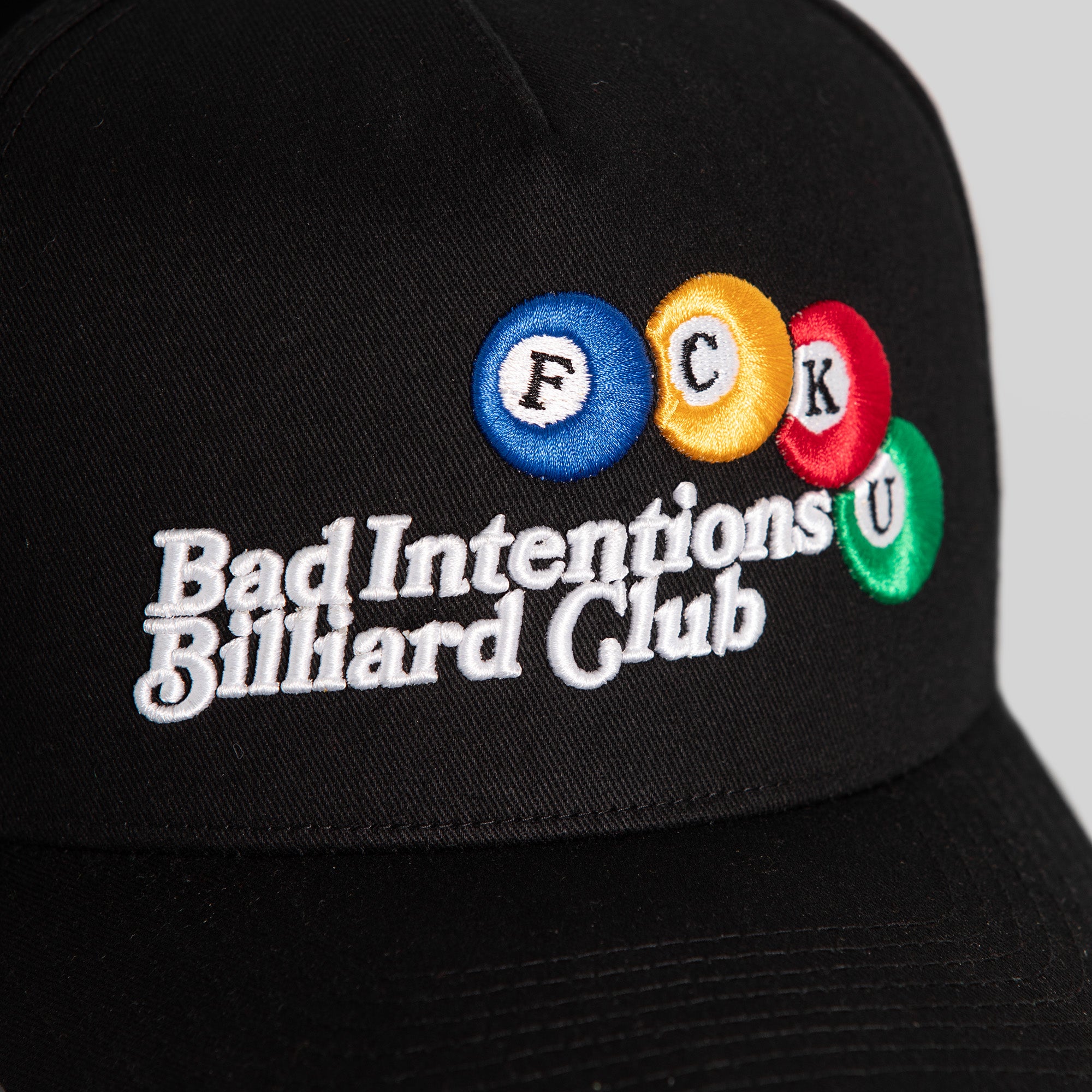 BAD INTENTIONS BLACK TWILL TRUCKER