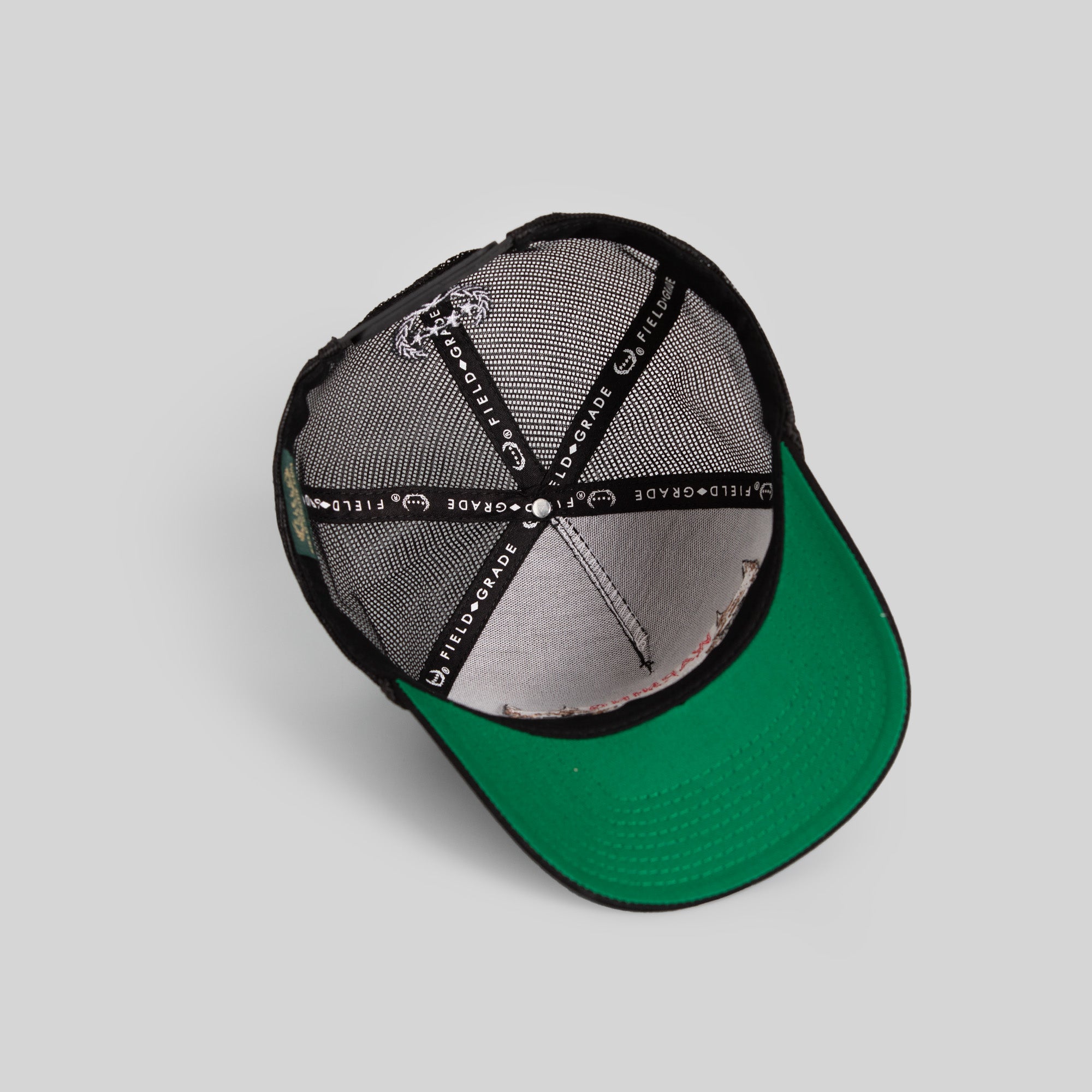 BEWARE OF DOG BLACK TWILL MESHBACK TRUCKER HAT