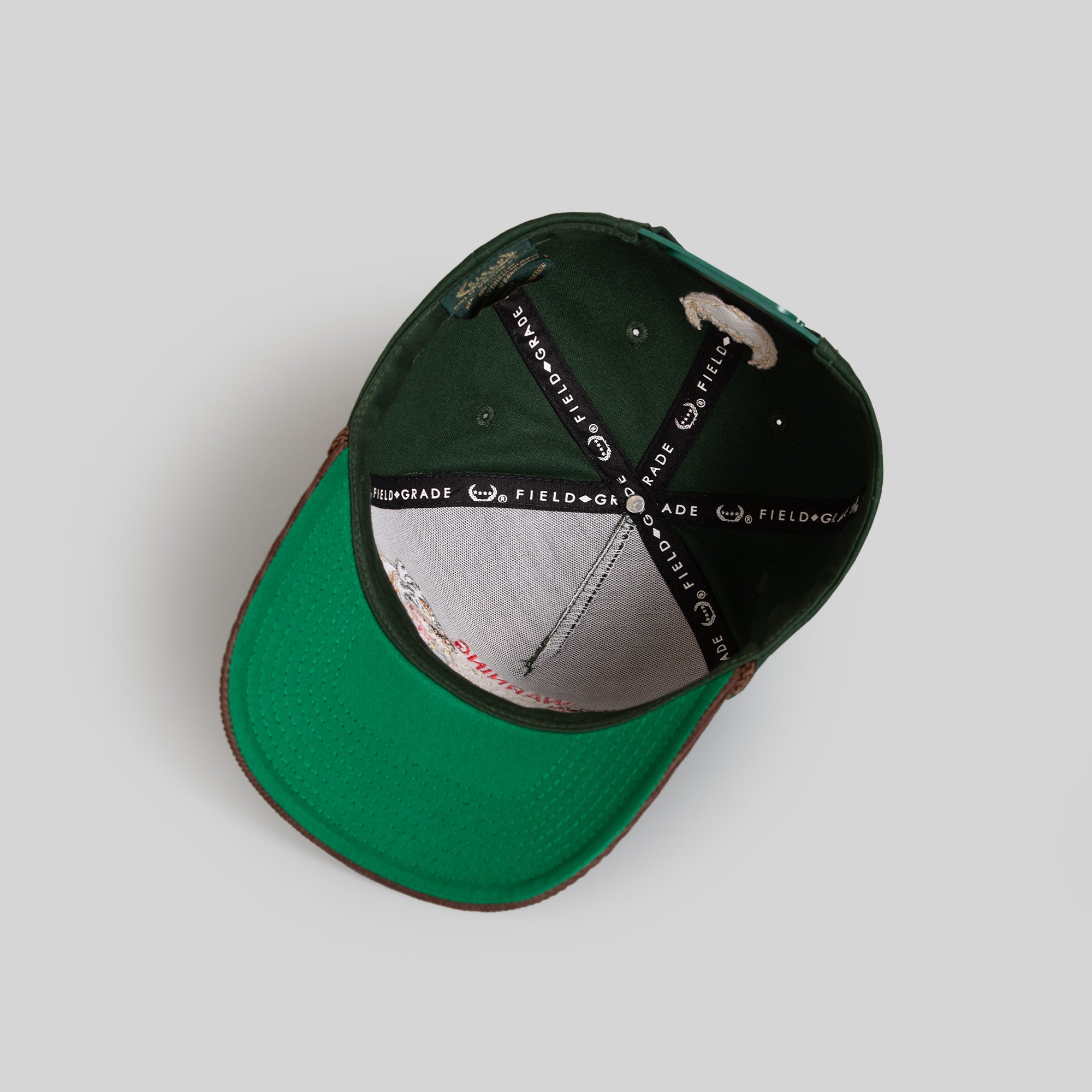 BEWARE OF ROTTY FG GREEN MOCHA TWILL CORDUROY TRUCKER