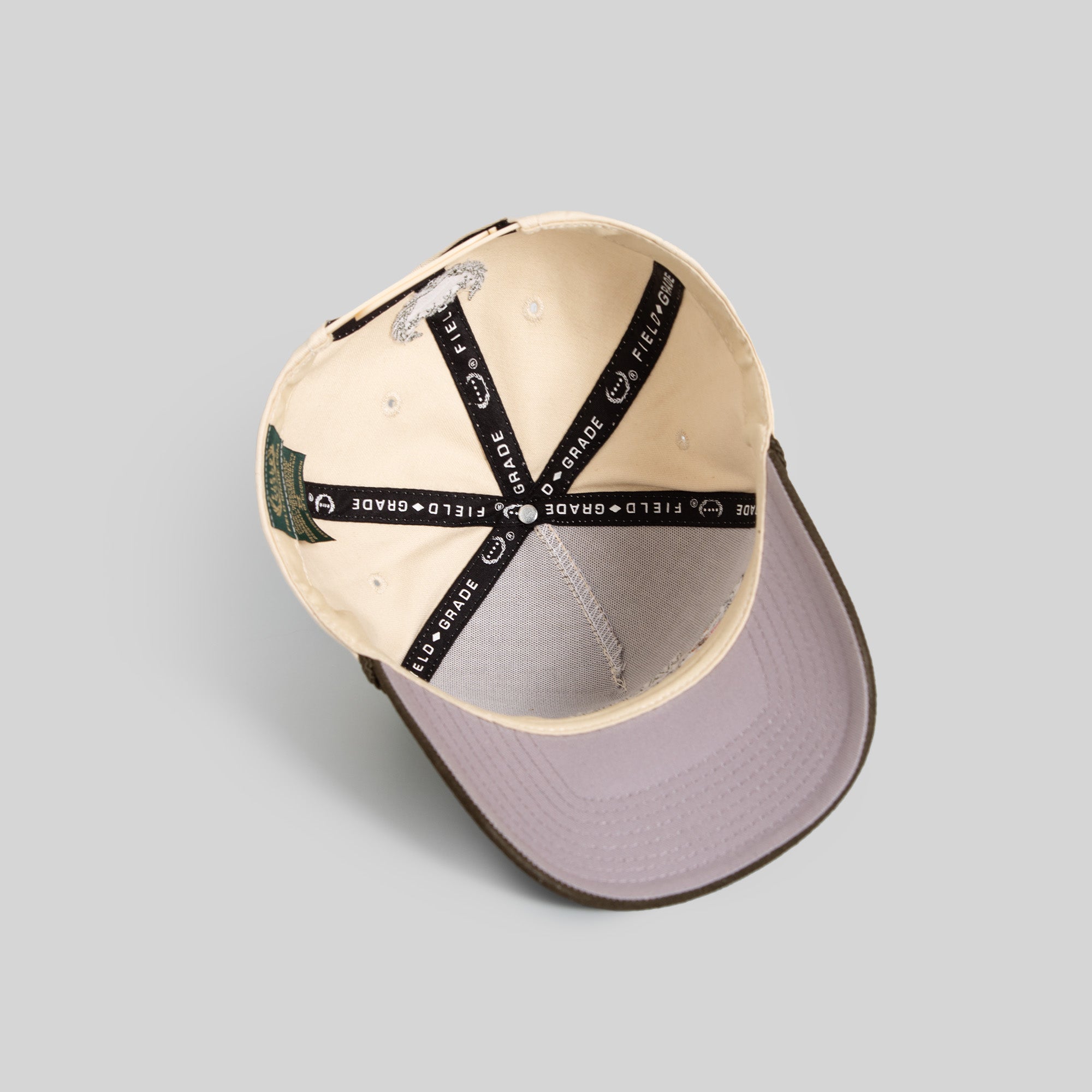 BEWARE OF ROTTY SAND OLIVE TWILL SUEDE TRUCKER