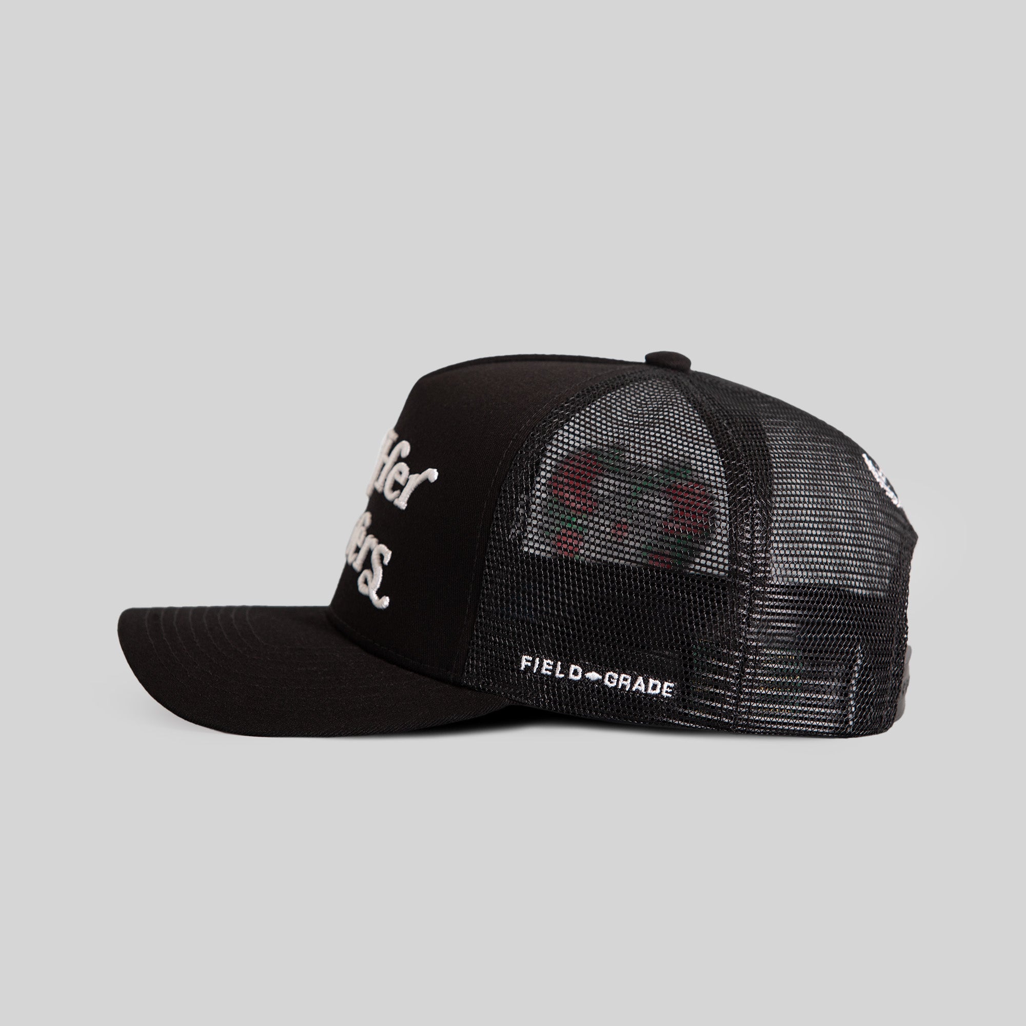 BUY HER FLOWERS BLACK TWILL MESH TRUCKER