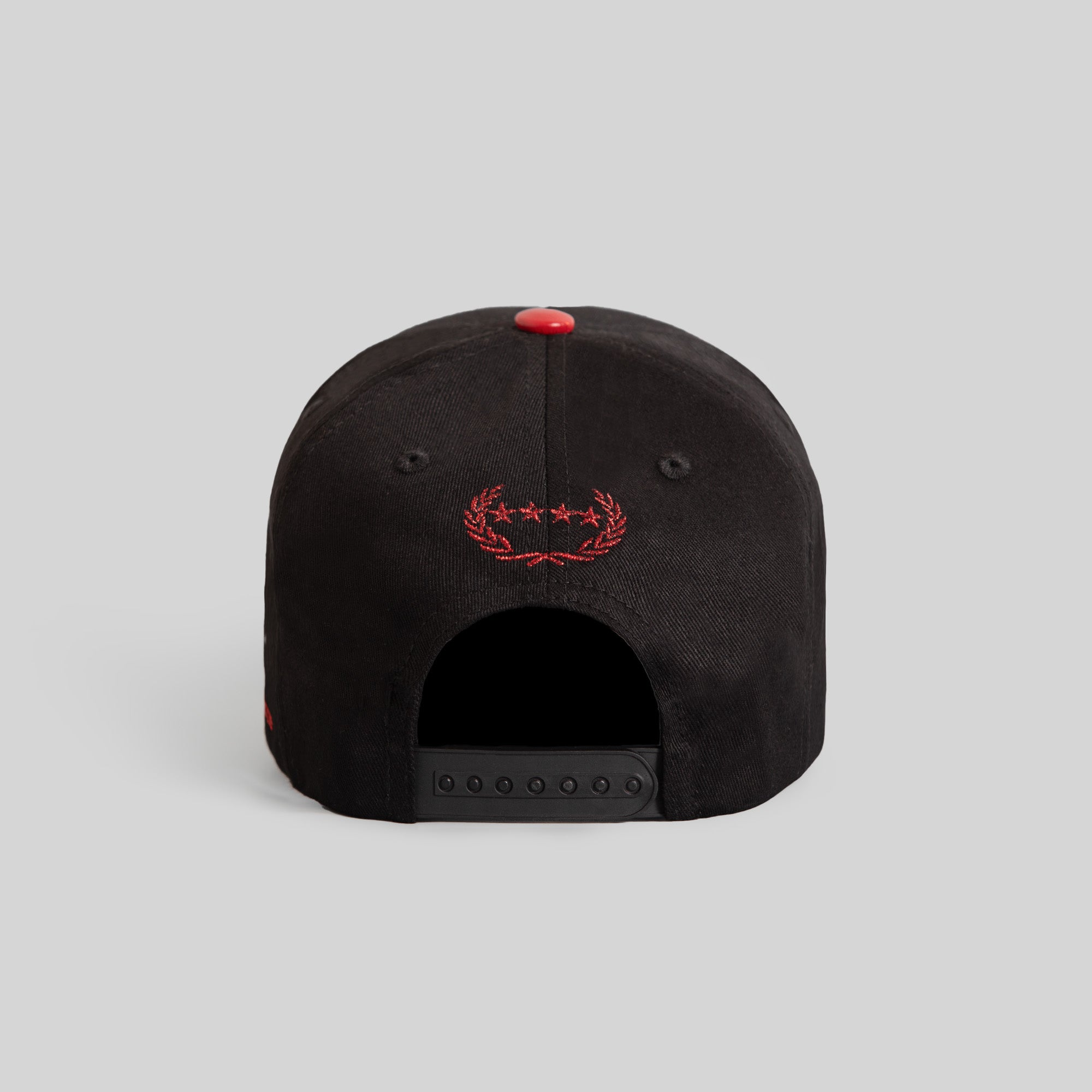 BY ANY MEANS BLACK RED TWILL CAVIAR LEATHER TRUCKER