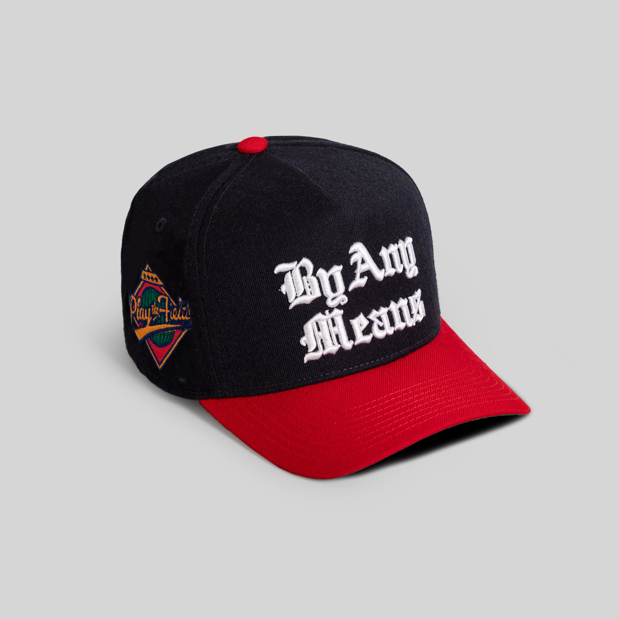 BY ANY MEANS DEEP NAVY RED TRUCKER