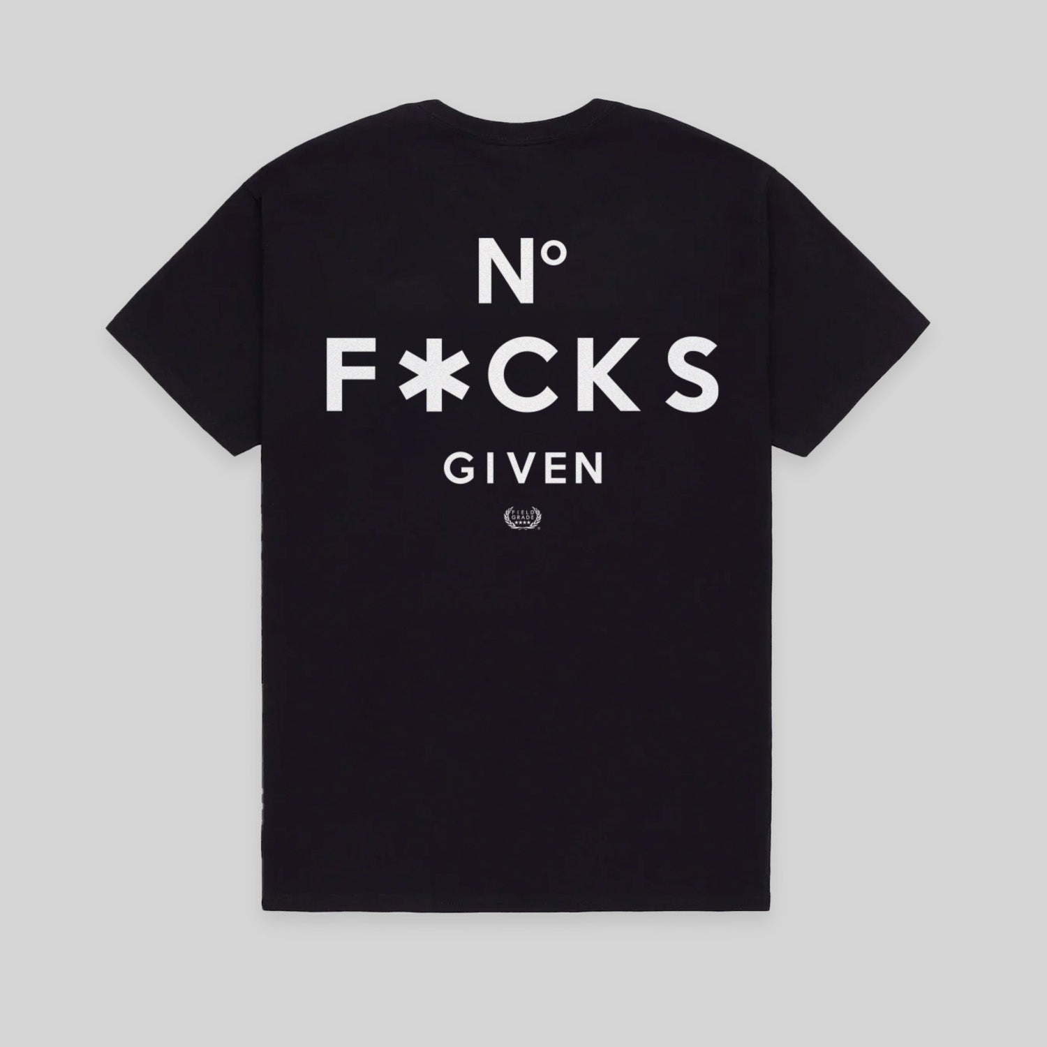NO F*CKS GIVEN BLACK COTTON TEE