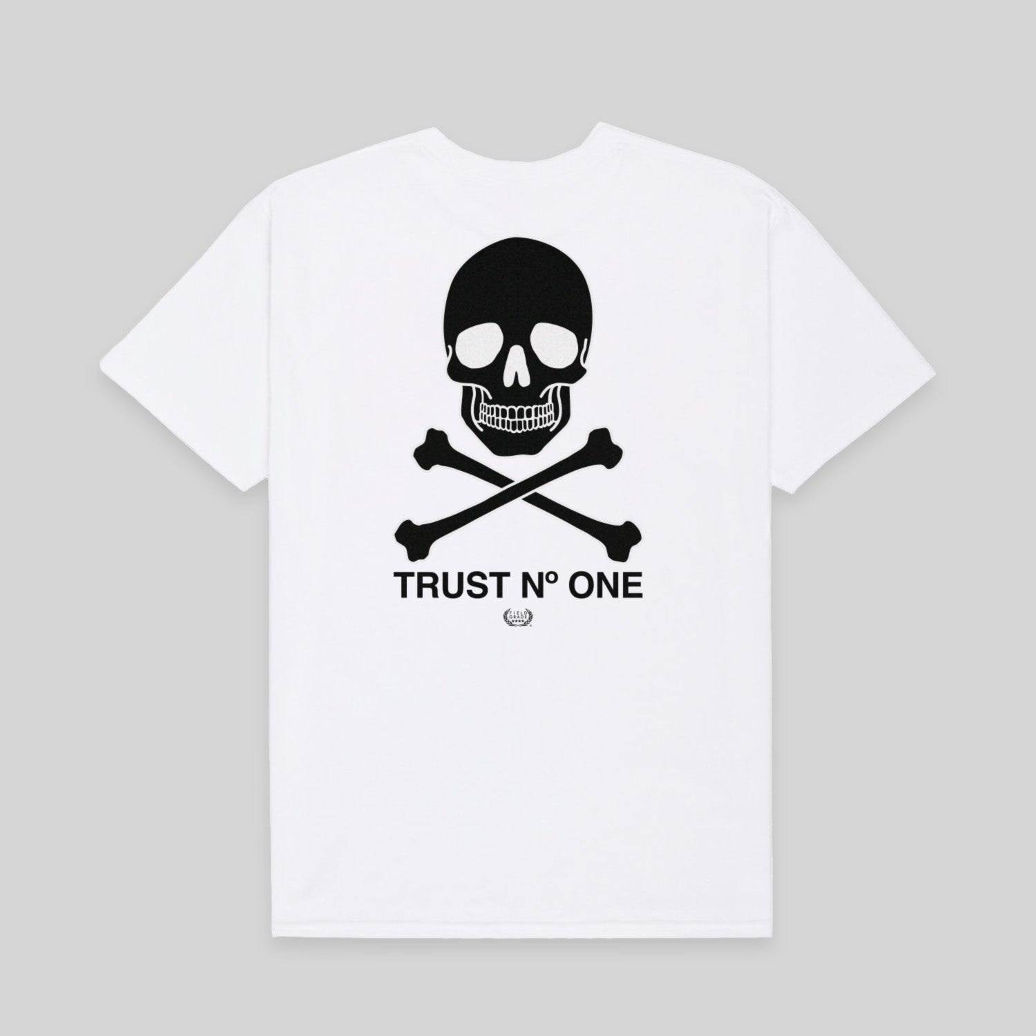 TRUST NO ONE WHITE COTTON TEE