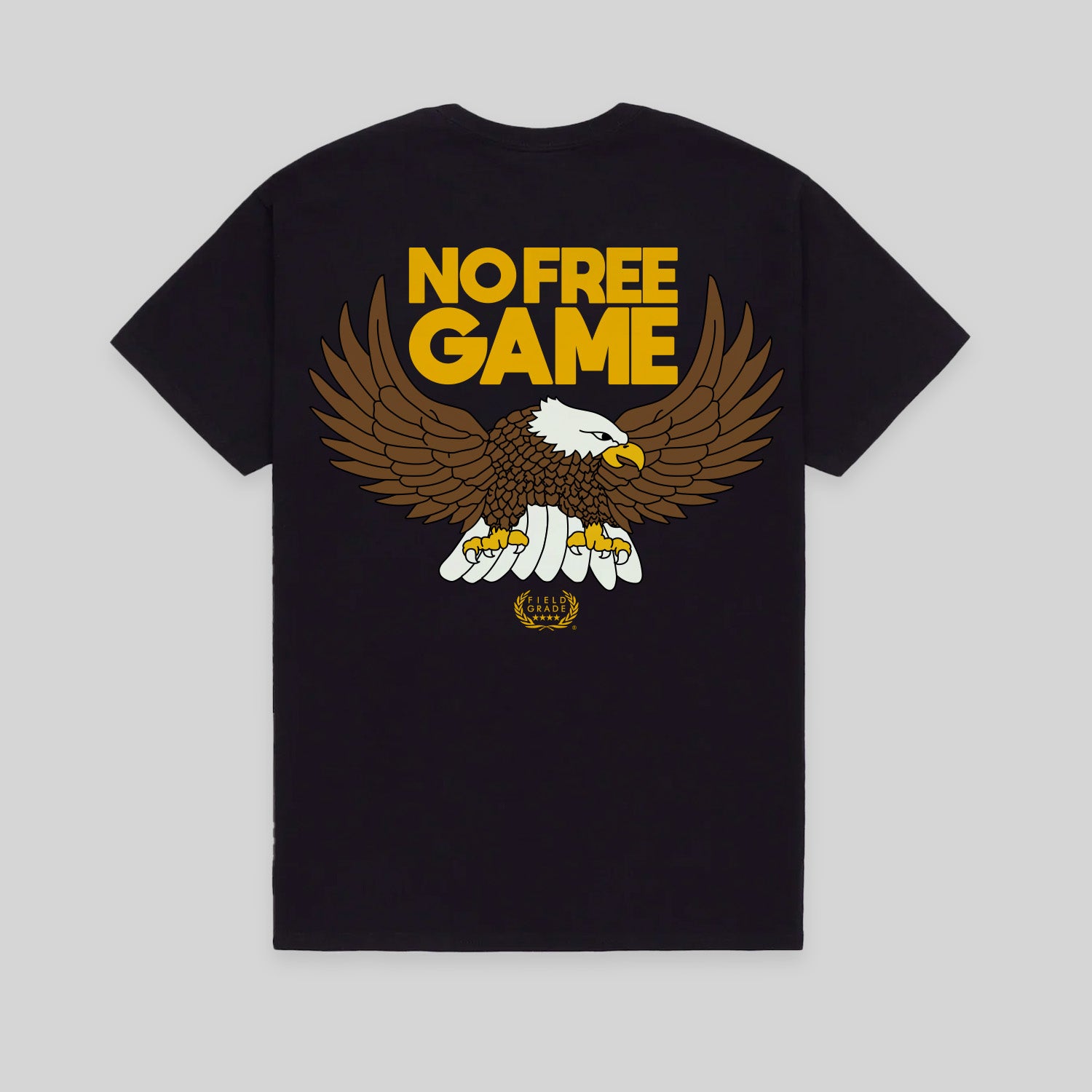 NO FREE GAME BLACK COTTON TEE