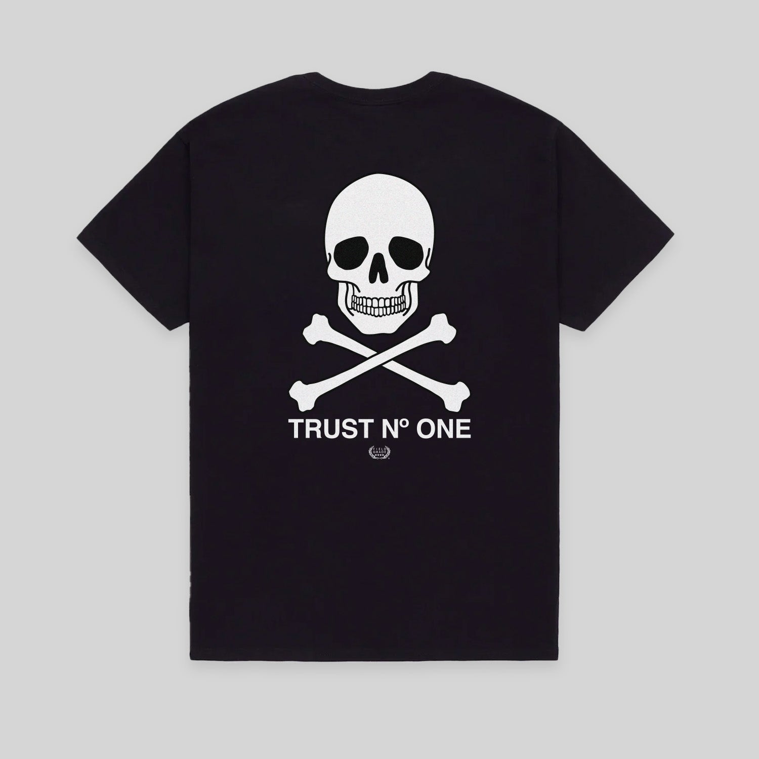 TRUST NO ONE BLACK COTTON TEE