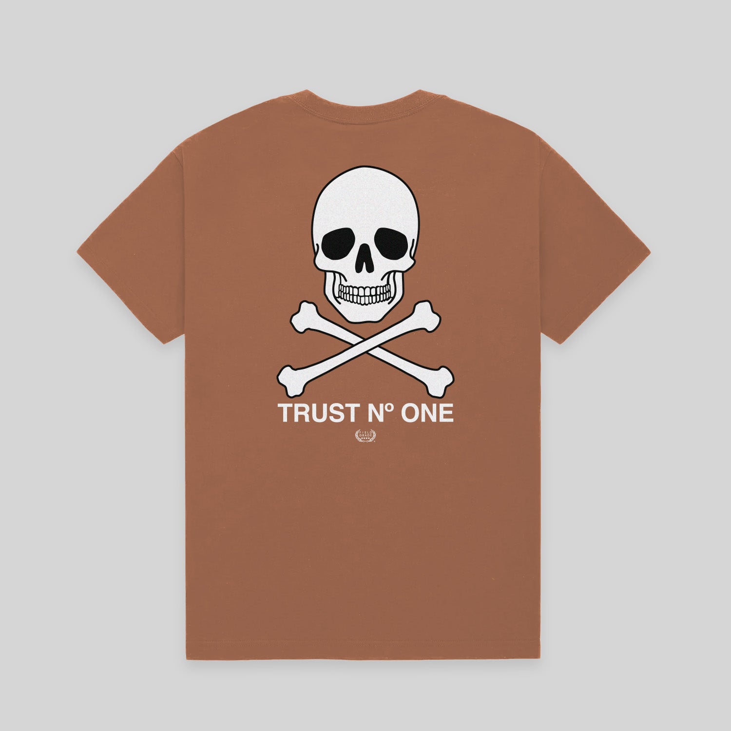 TRUST NO ONE WHEAT COTTON TEE