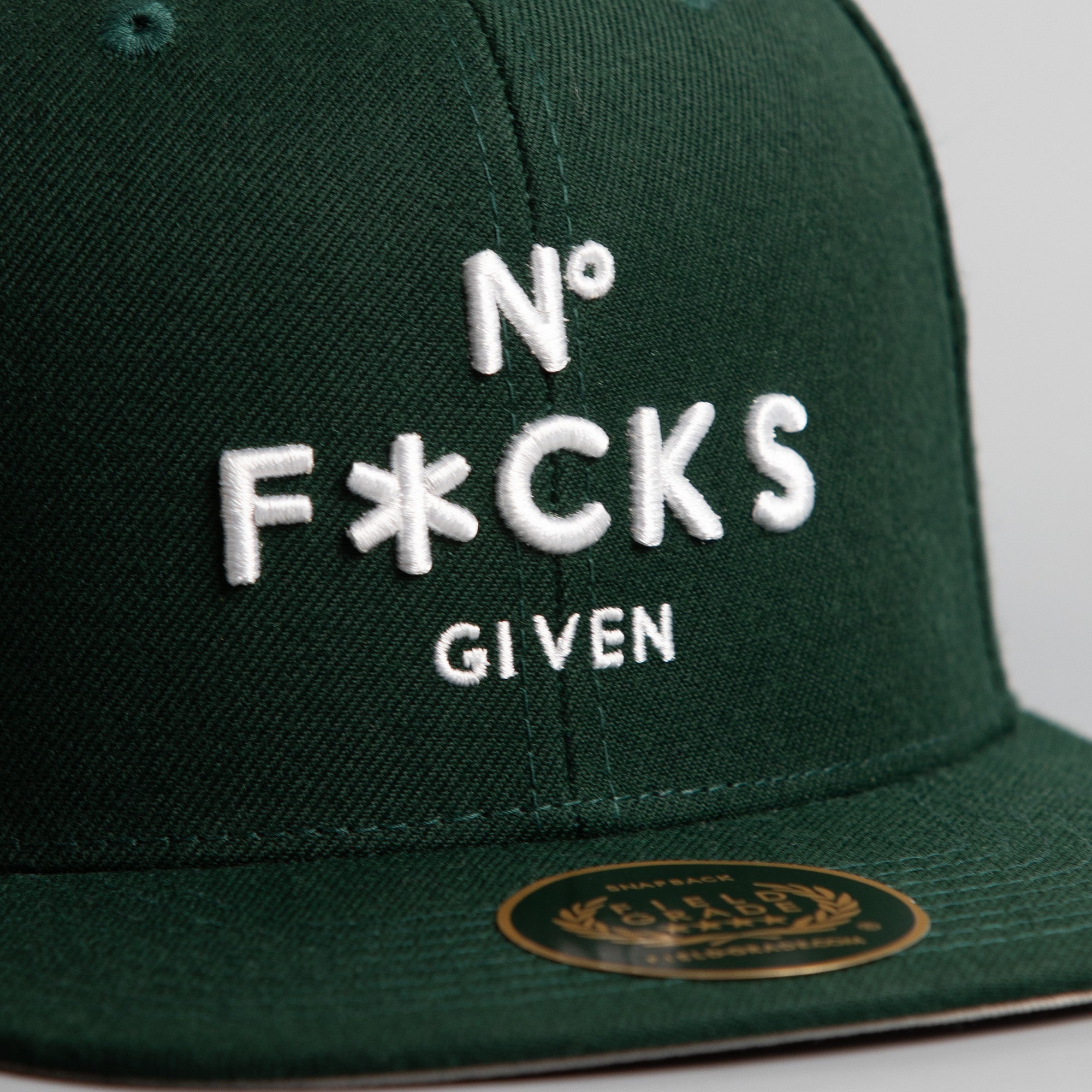 NO F*CKS GIVEN FG GREEN SNAPBACK HAT