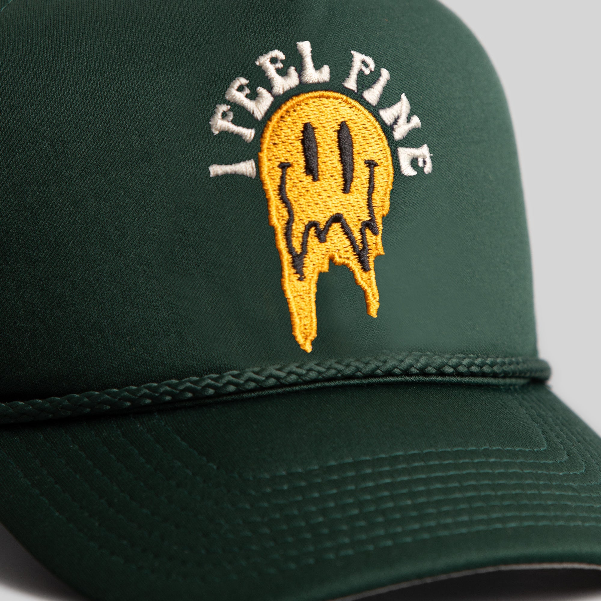 I FEEL FINE FG GREEN FOAM TRUCKER HAT