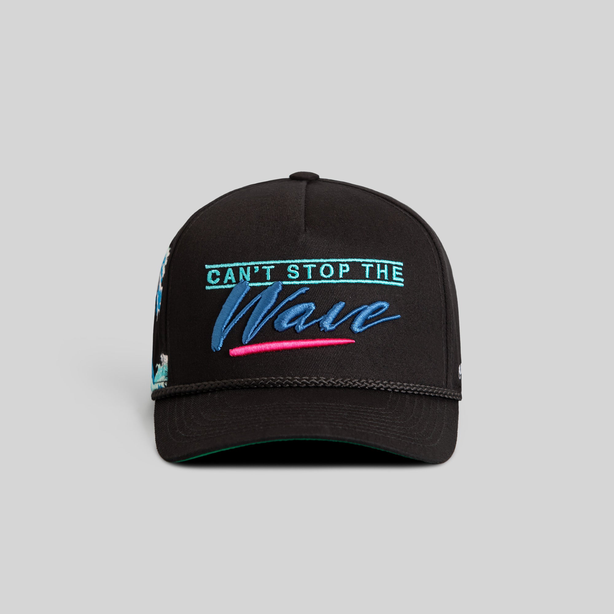 CANT STOP THE WAVE BLACK TWILL TRUCKER