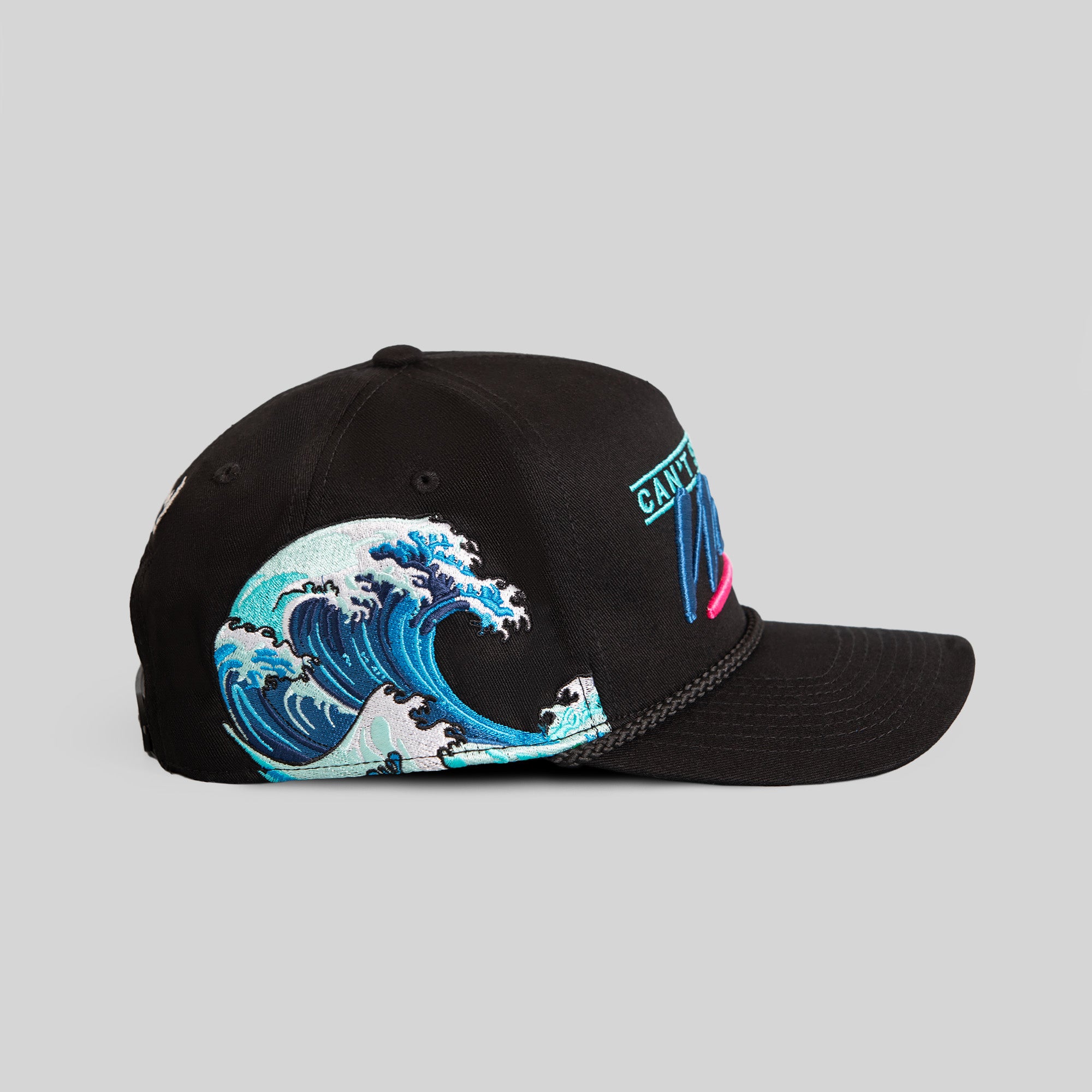 CANT STOP THE WAVE BLACK TWILL TRUCKER
