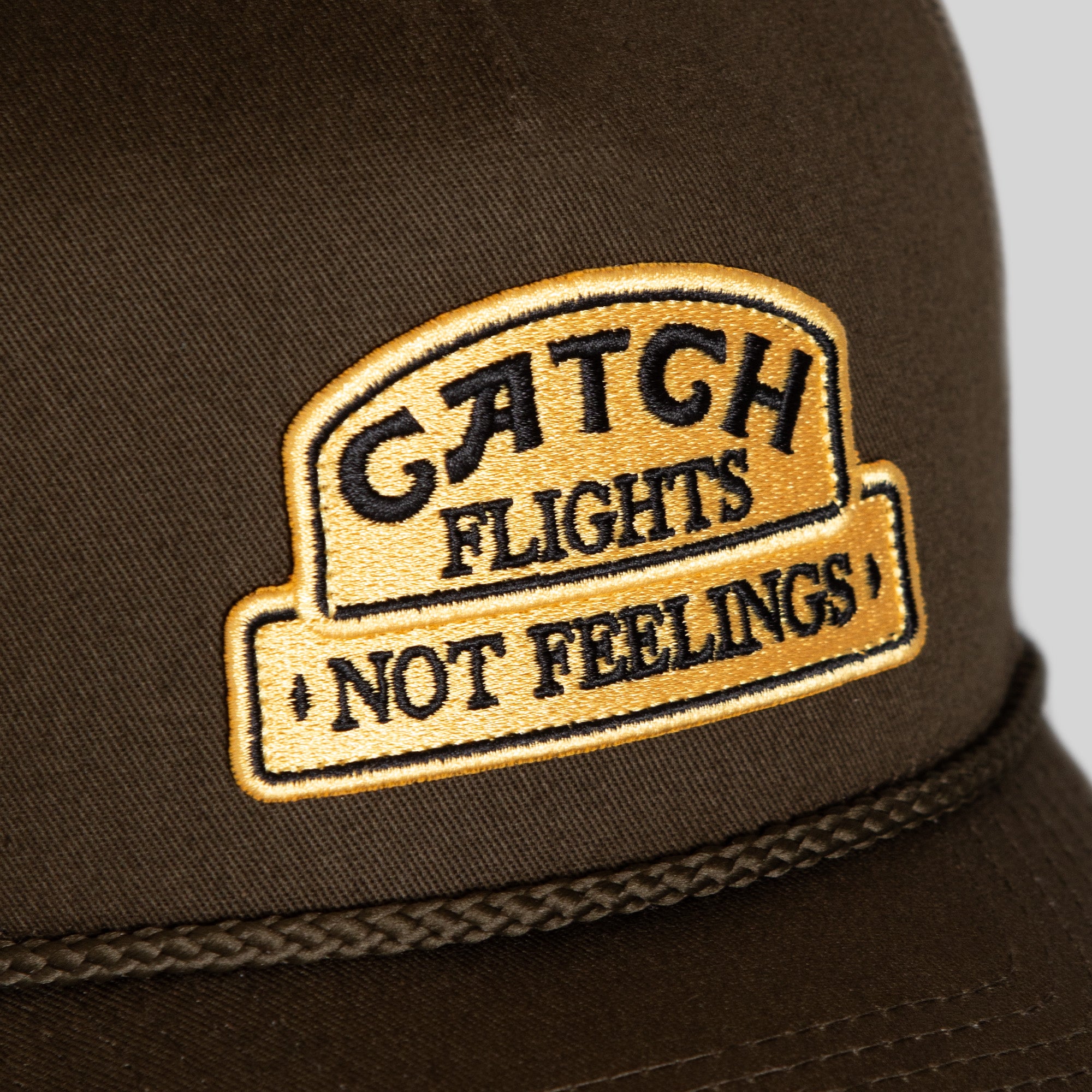 CATCH FLIGHTS 2.0 OLIVE TWILL TRUCKER