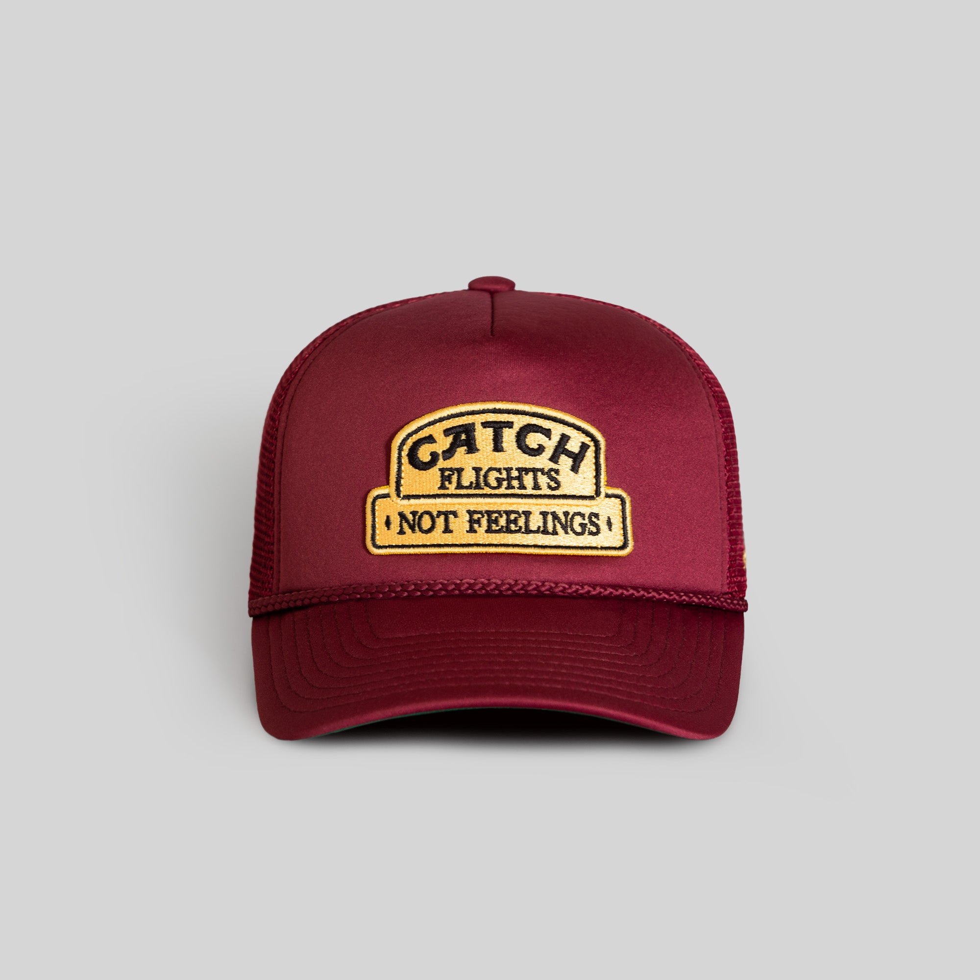 CATCH FLIGHTS BORDEAUX FOAM MESH TRUCKER