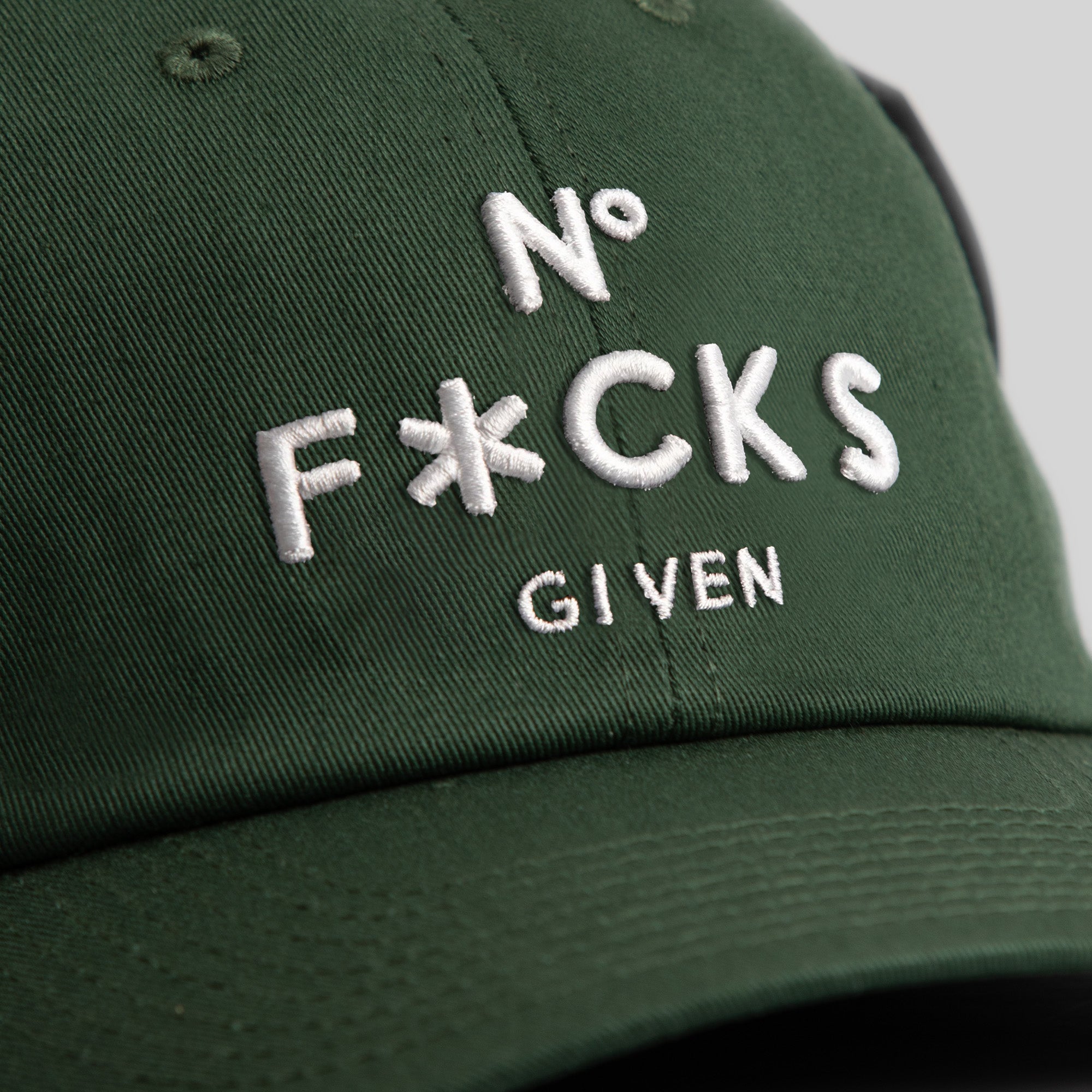 NO F*CKS GIVEN FG GREEN RELAXED FIT HAT