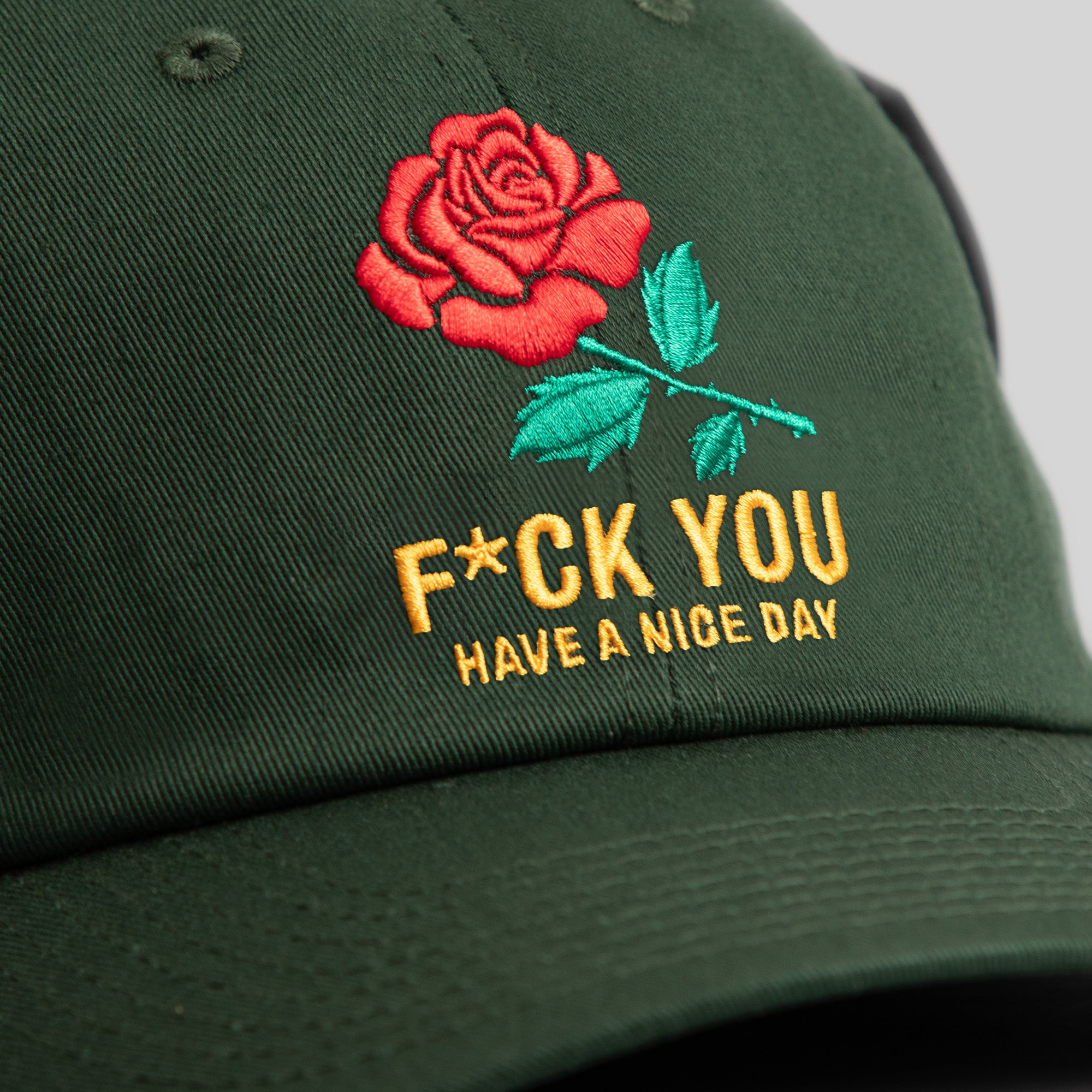 HAVE A NICE DAY FG GREEN RELAXED FIT HAT