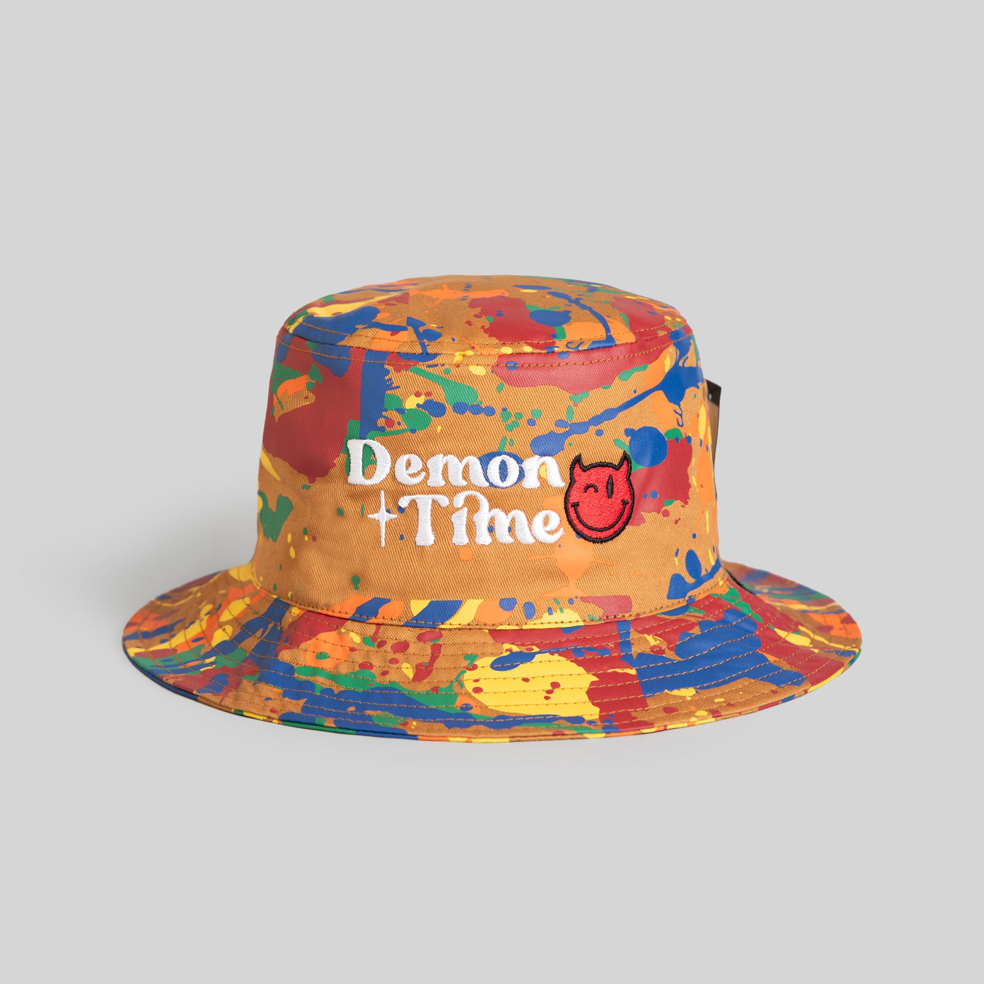DEMON TIME PRIMARY SPLATTER WHEAT BUCKET HAT