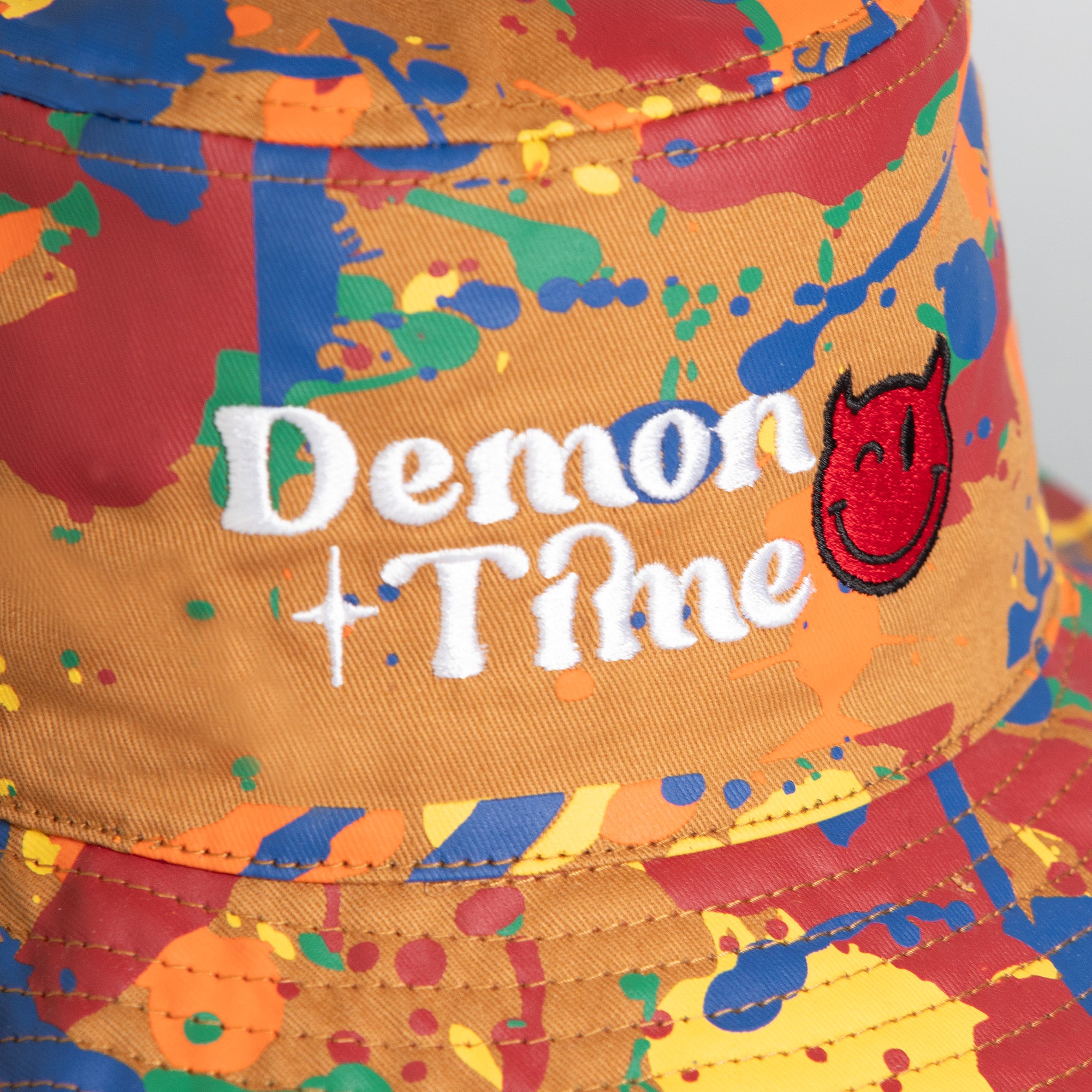 DEMON TIME PRIMARY SPLATTER WHEAT BUCKET HAT