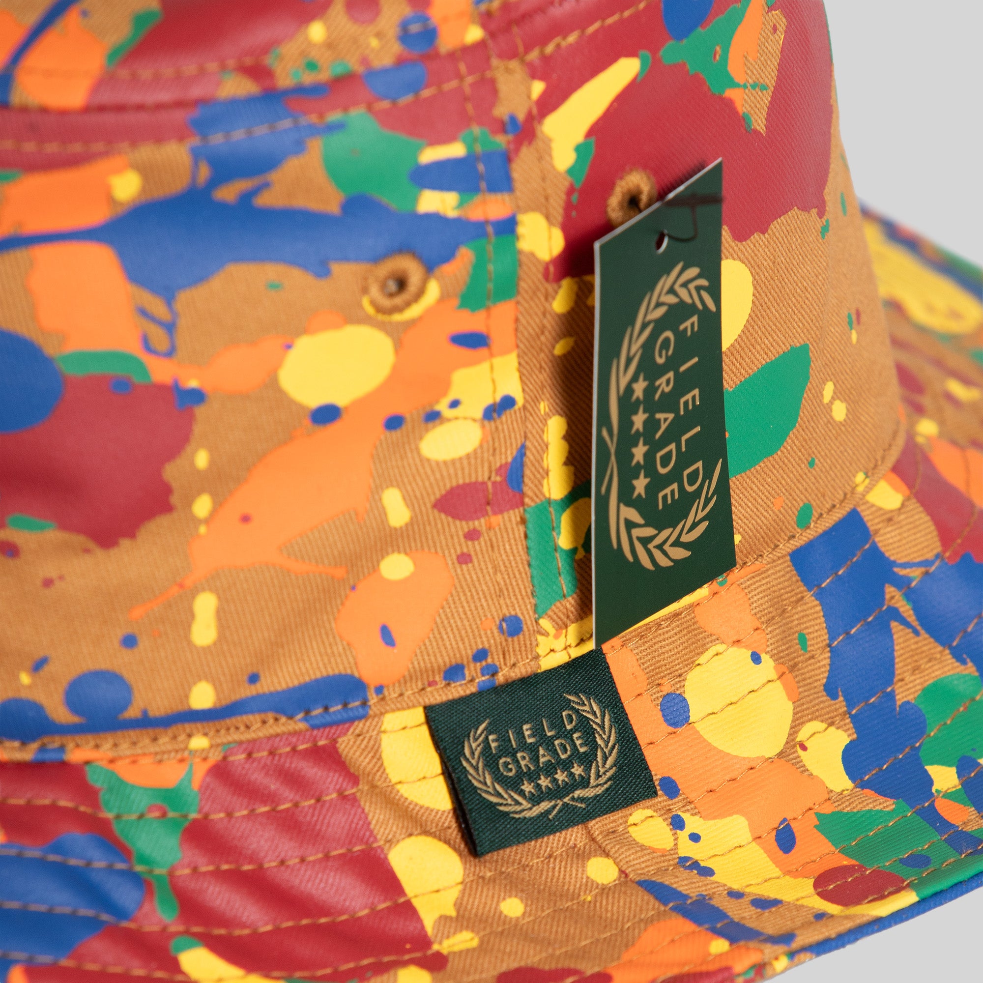 DEMON TIME PRIMARY SPLATTER WHEAT BUCKET HAT