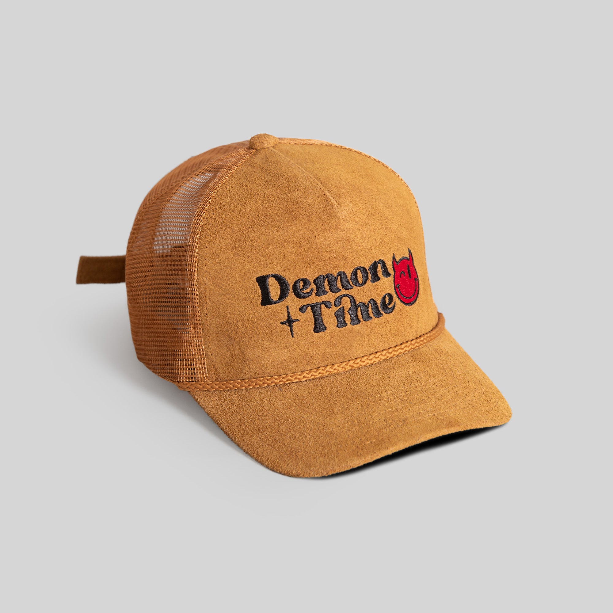 DEMON TIME WHEAT SUEDE TRUCKER HAT