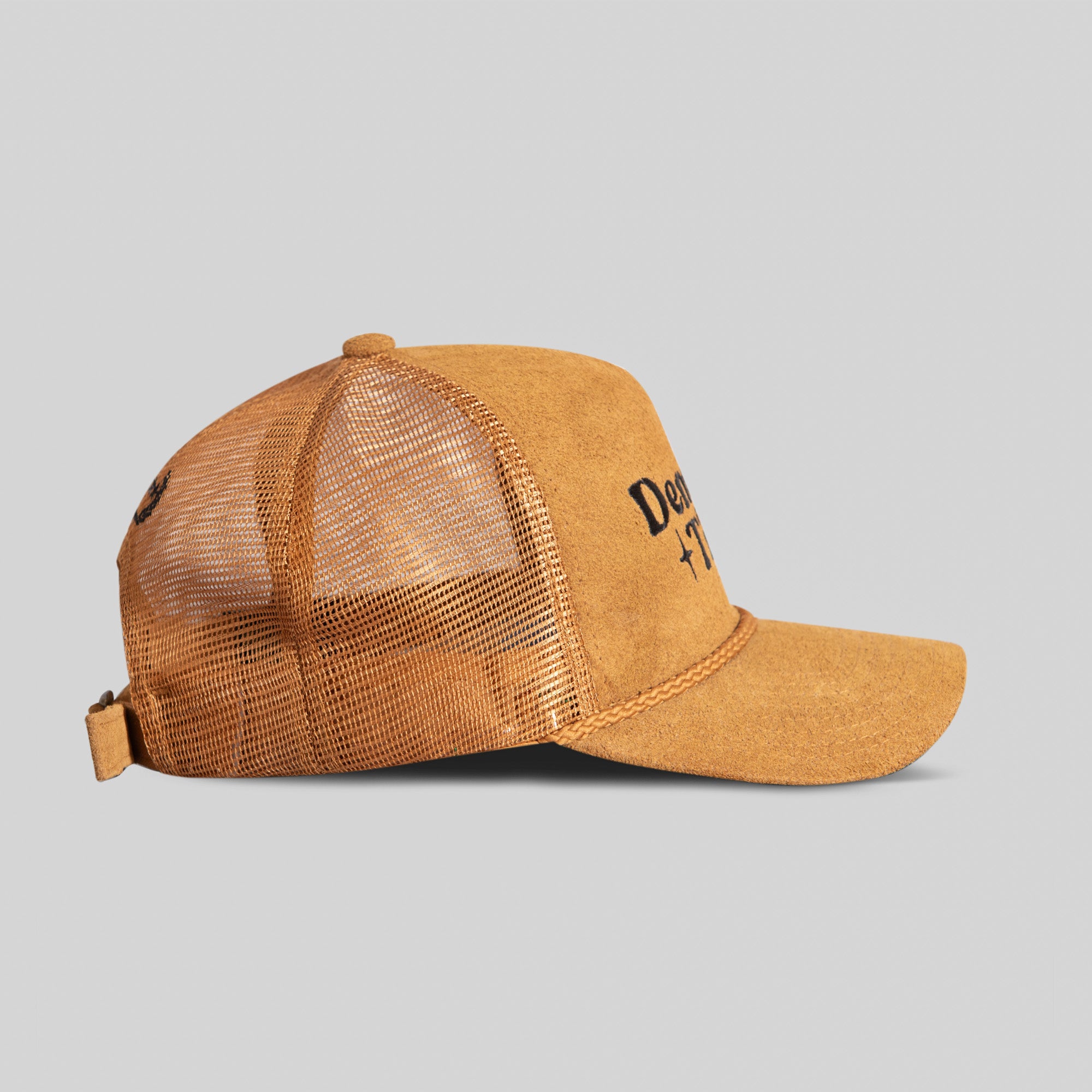 DEMON TIME WHEAT SUEDE TRUCKER HAT
