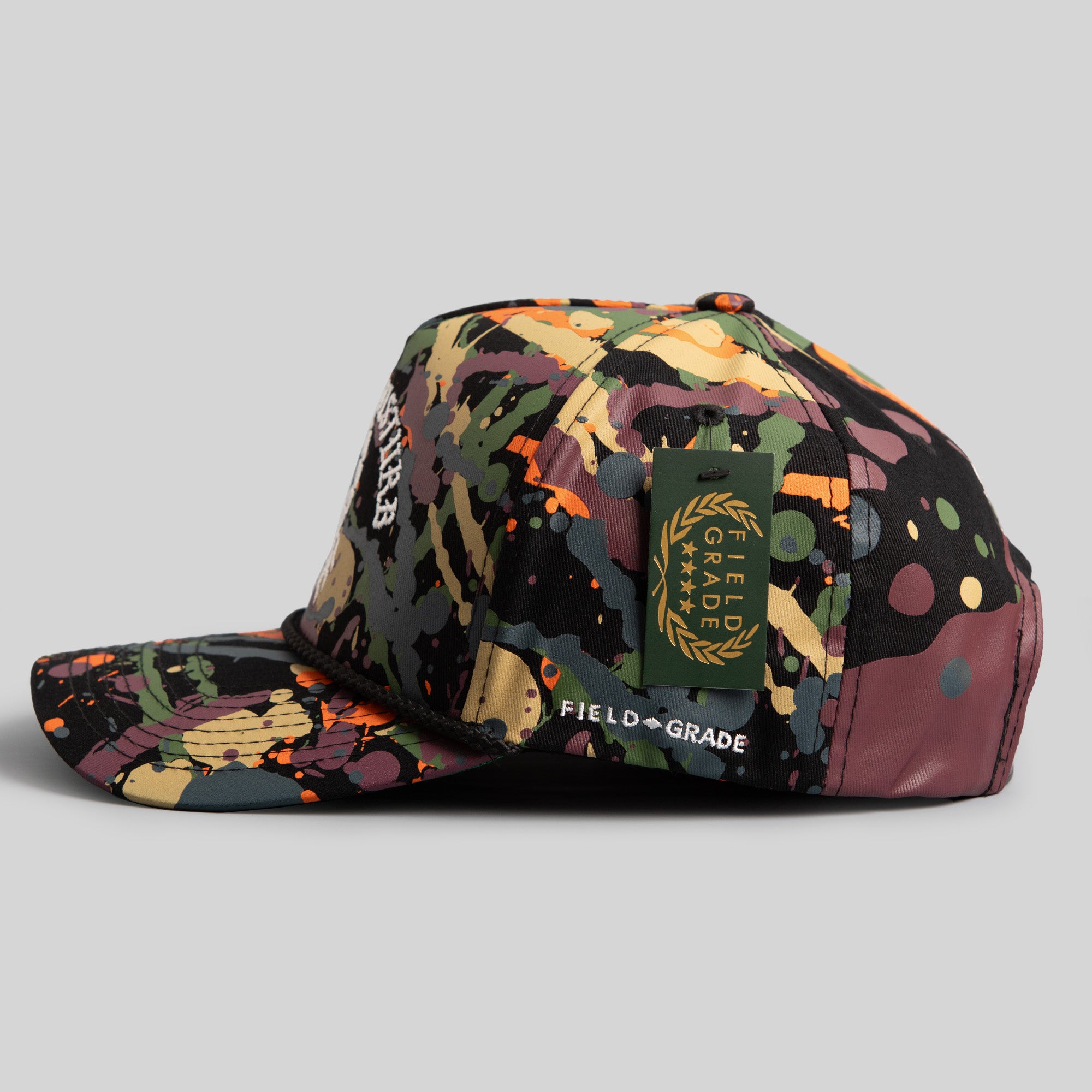 DO NOT DISTURB OLIVE SPLATTER TRUCKER HAT