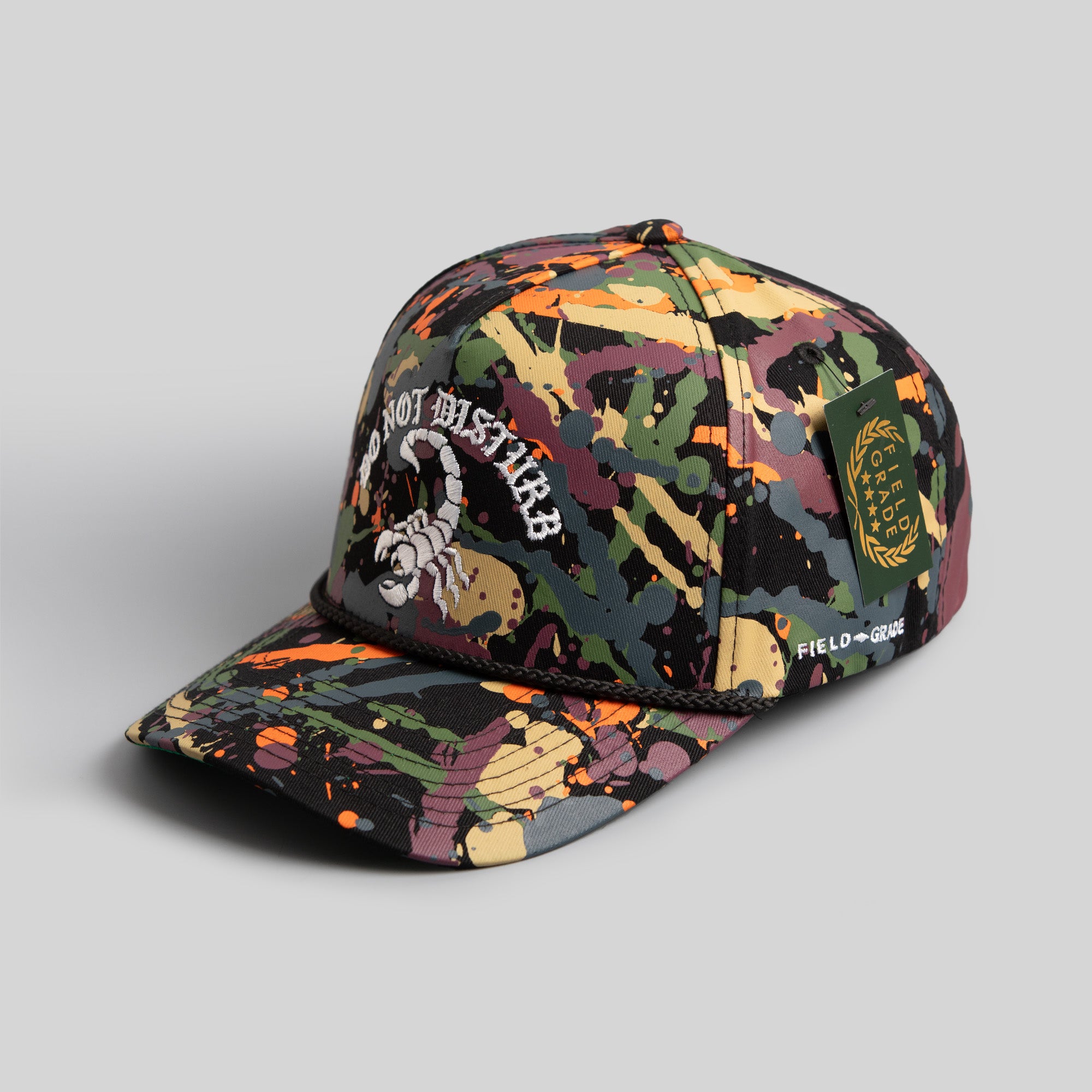 DO NOT DISTURB OLIVE SPLATTER TRUCKER HAT