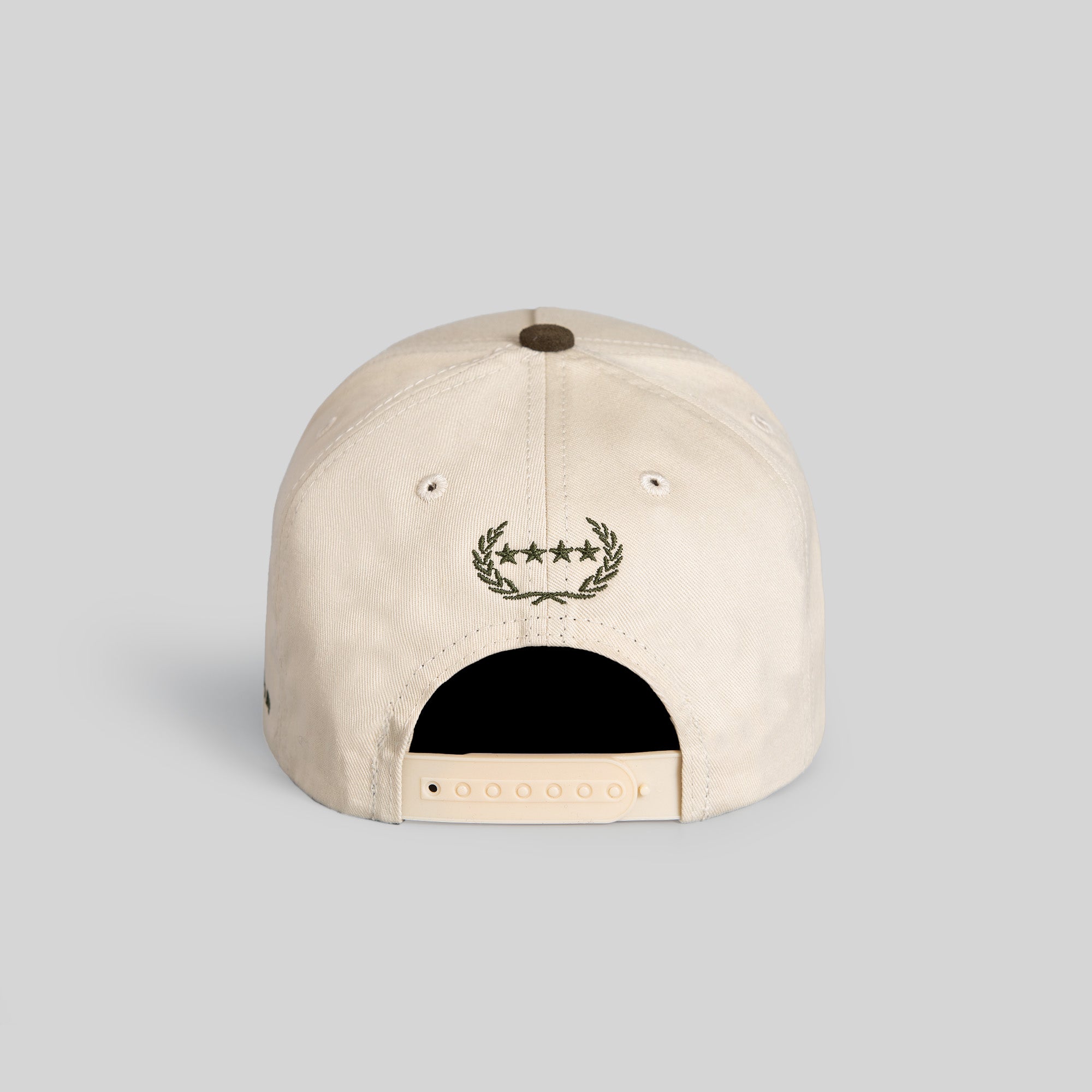DON'T ASK ME SAND OLIVE TWILL SUEDE TRUCKER