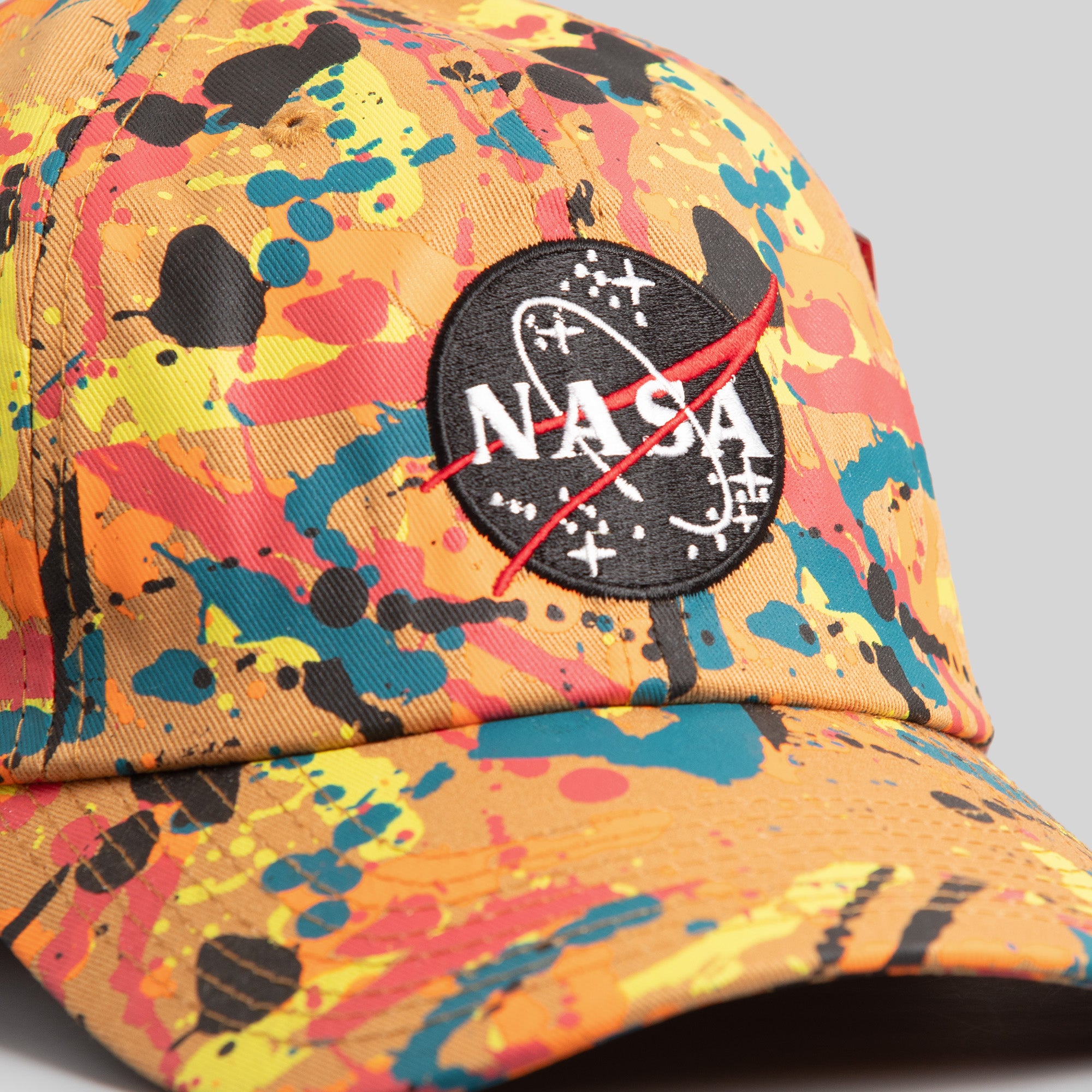 SKYLAB NASA NEON SPLATTER WHEAT RELAXED FIT HAT