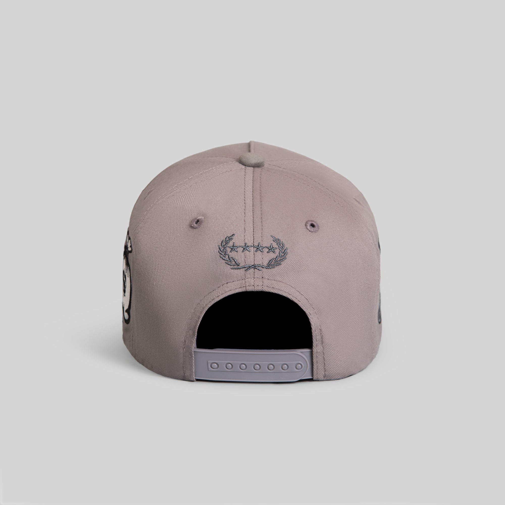 EVERYBODY GOTTA EAT GREYSCALE TWILL SUEDE TRUCKER