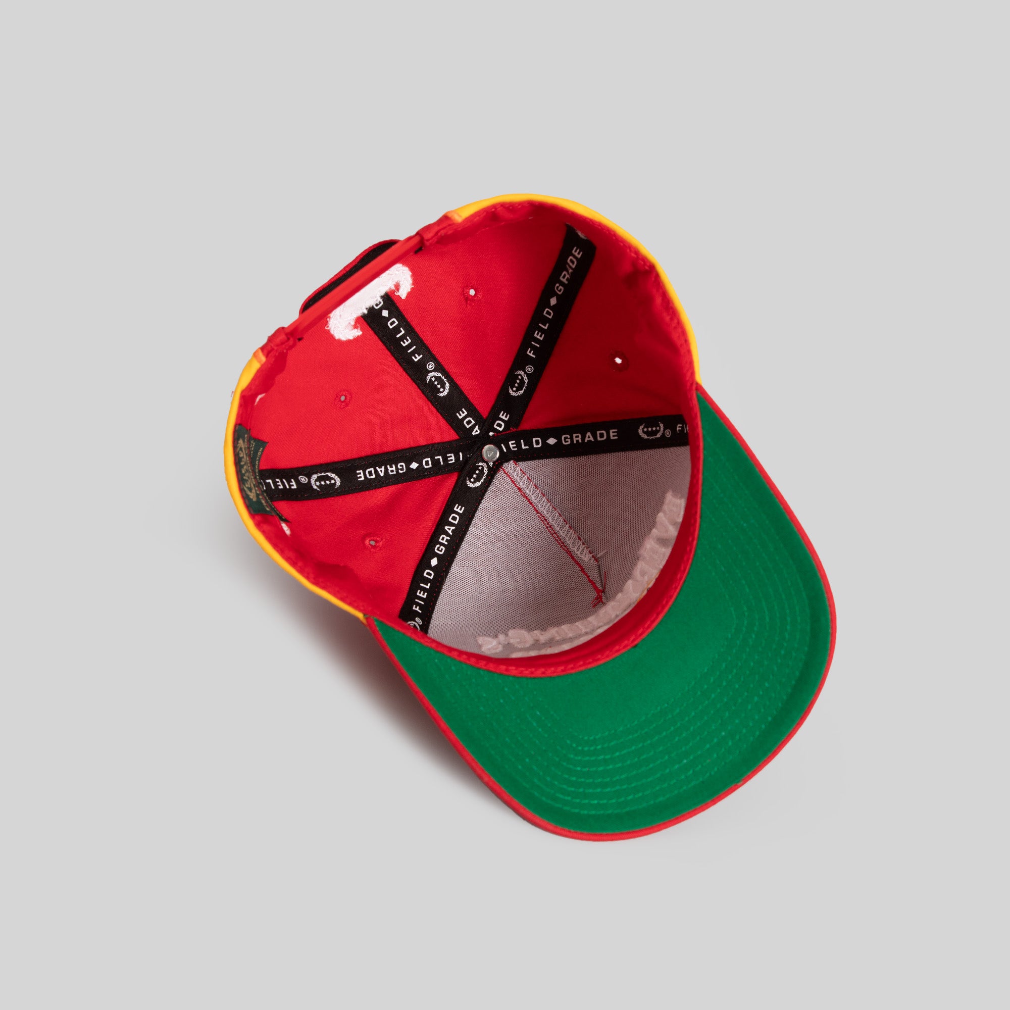 EVERYTHINGS F*CKED FLAMES VARSITY RED TWILL TRUCKER