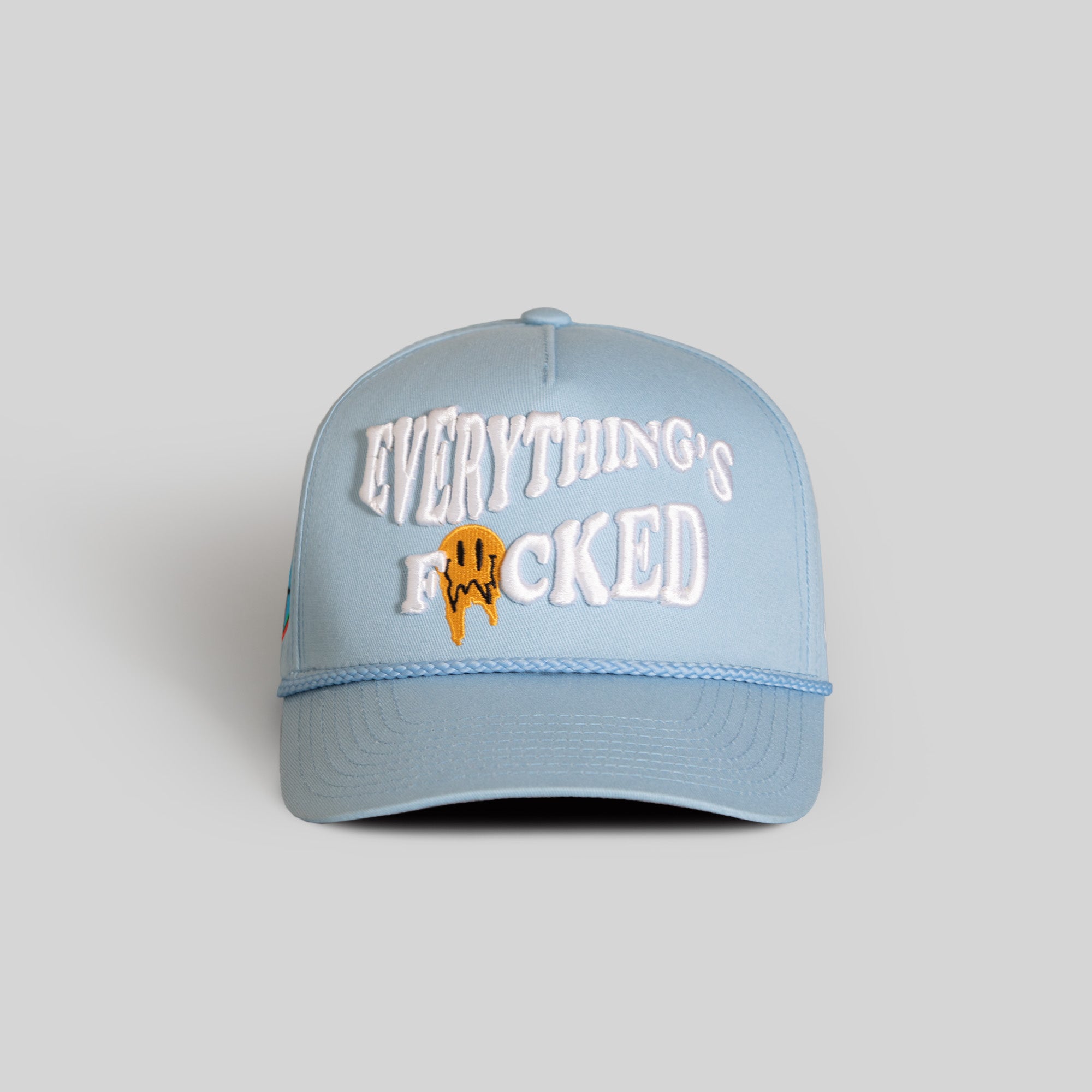 EVERYTHINGS F*CKED UNI BLUE TWILL TRUCKER HAT