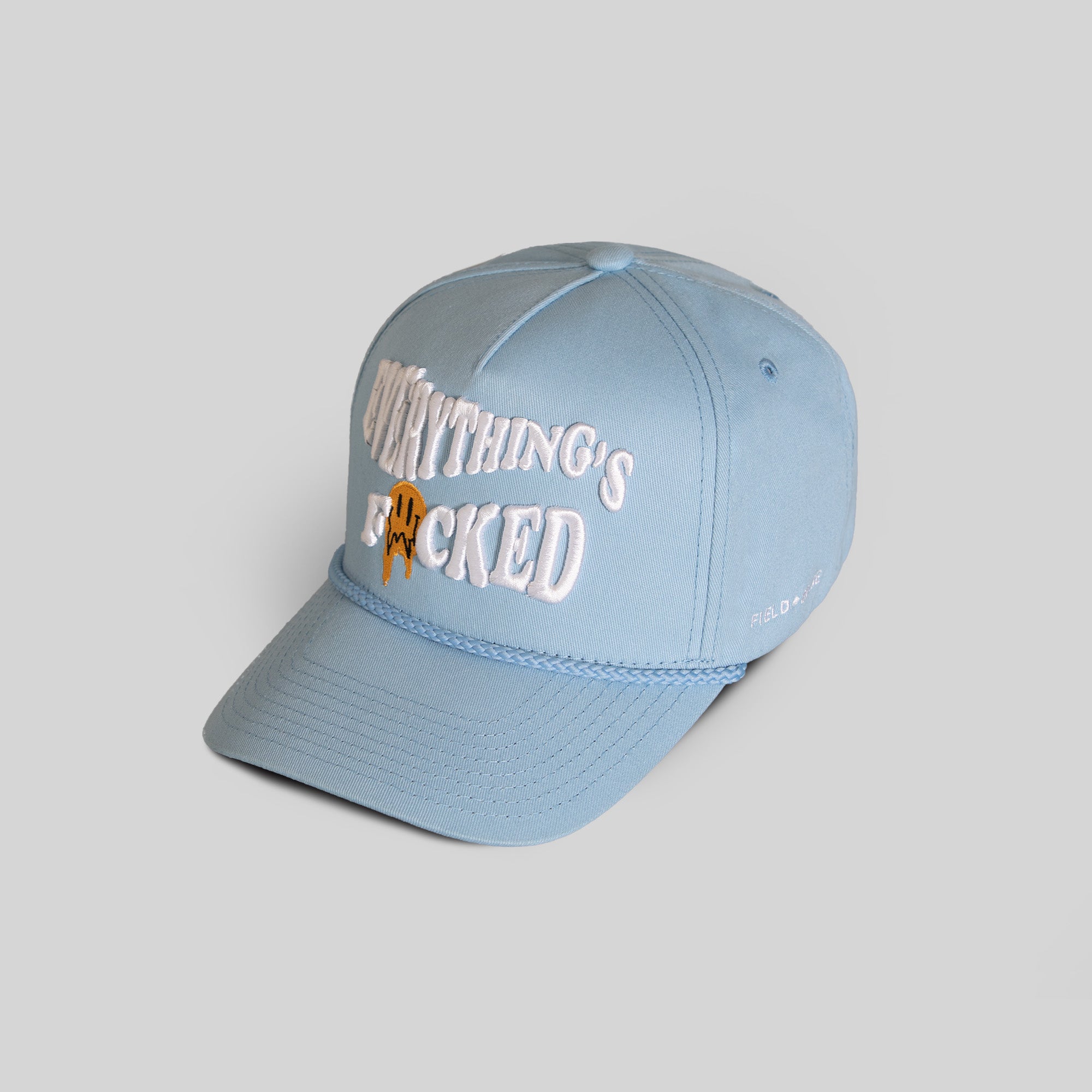 EVERYTHINGS F*CKED UNI BLUE TWILL TRUCKER HAT