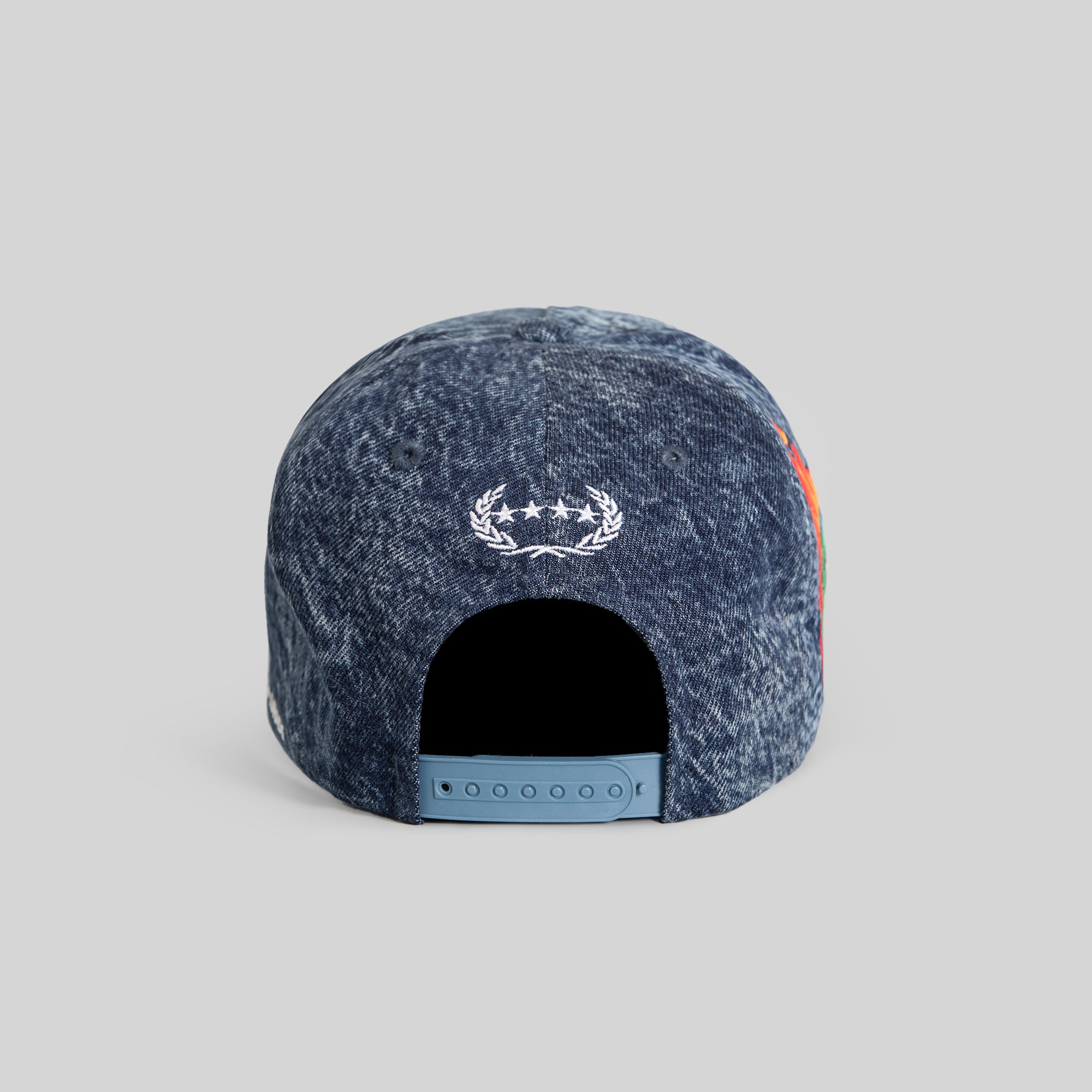 EVERYTHINGS F*CKED WASHED BLUE DISTRESSED DENIM TRUCKER