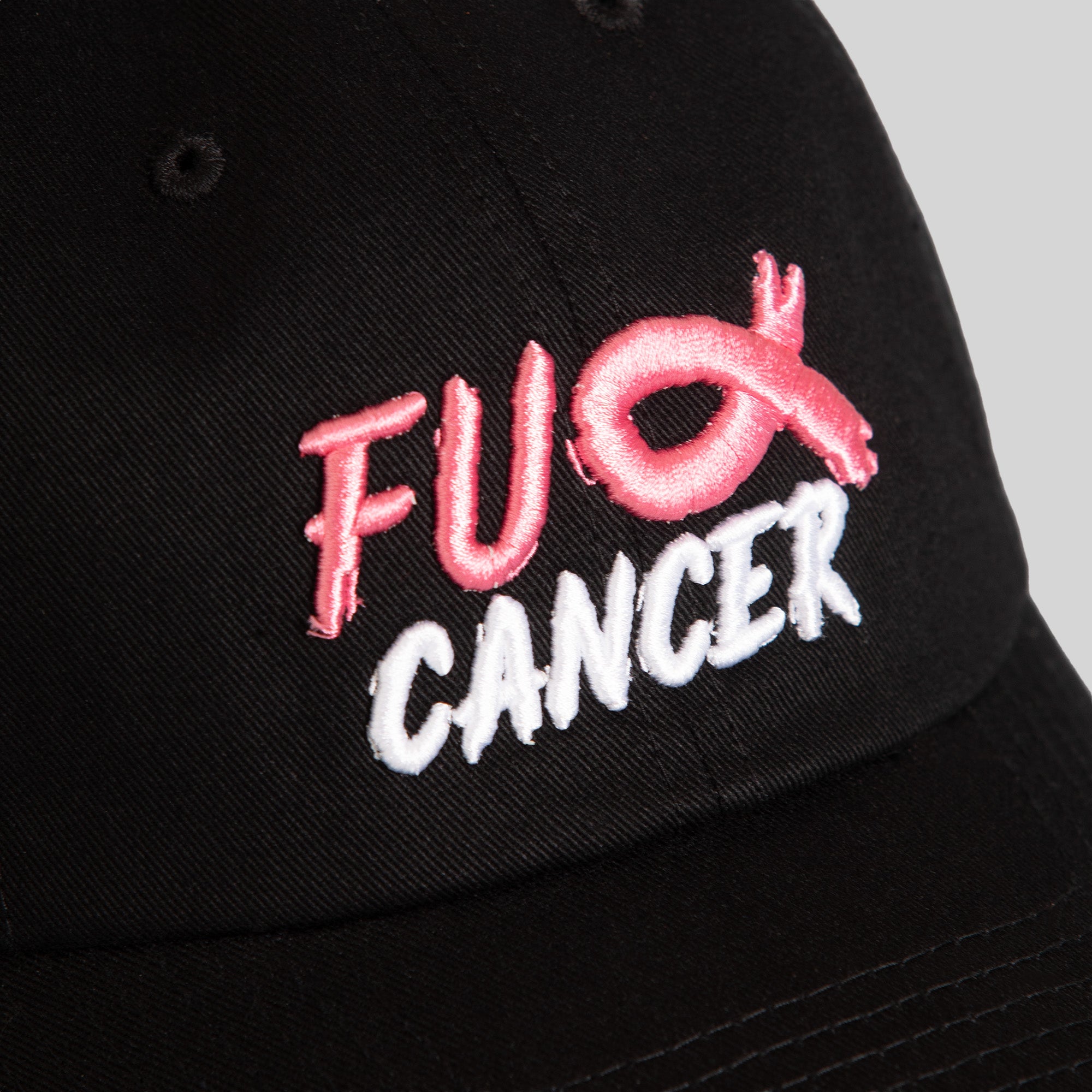F*CK CANCER BLACK RELAXED FIT HAT