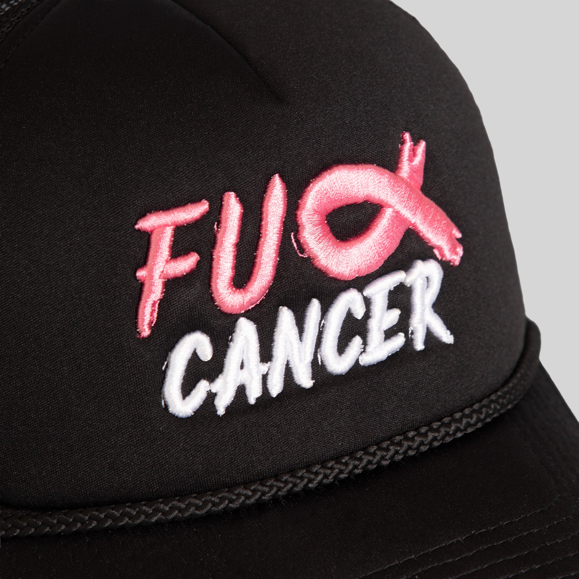 F*CK CANCER BLACK FOAM TRUCKER HAT