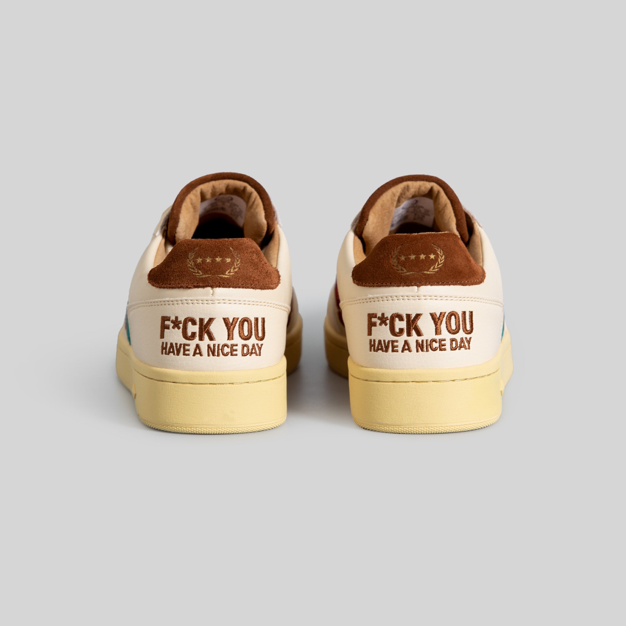 FG-1 LOW "HAVE A NICE DAY" OFF WHITE / MOCHA