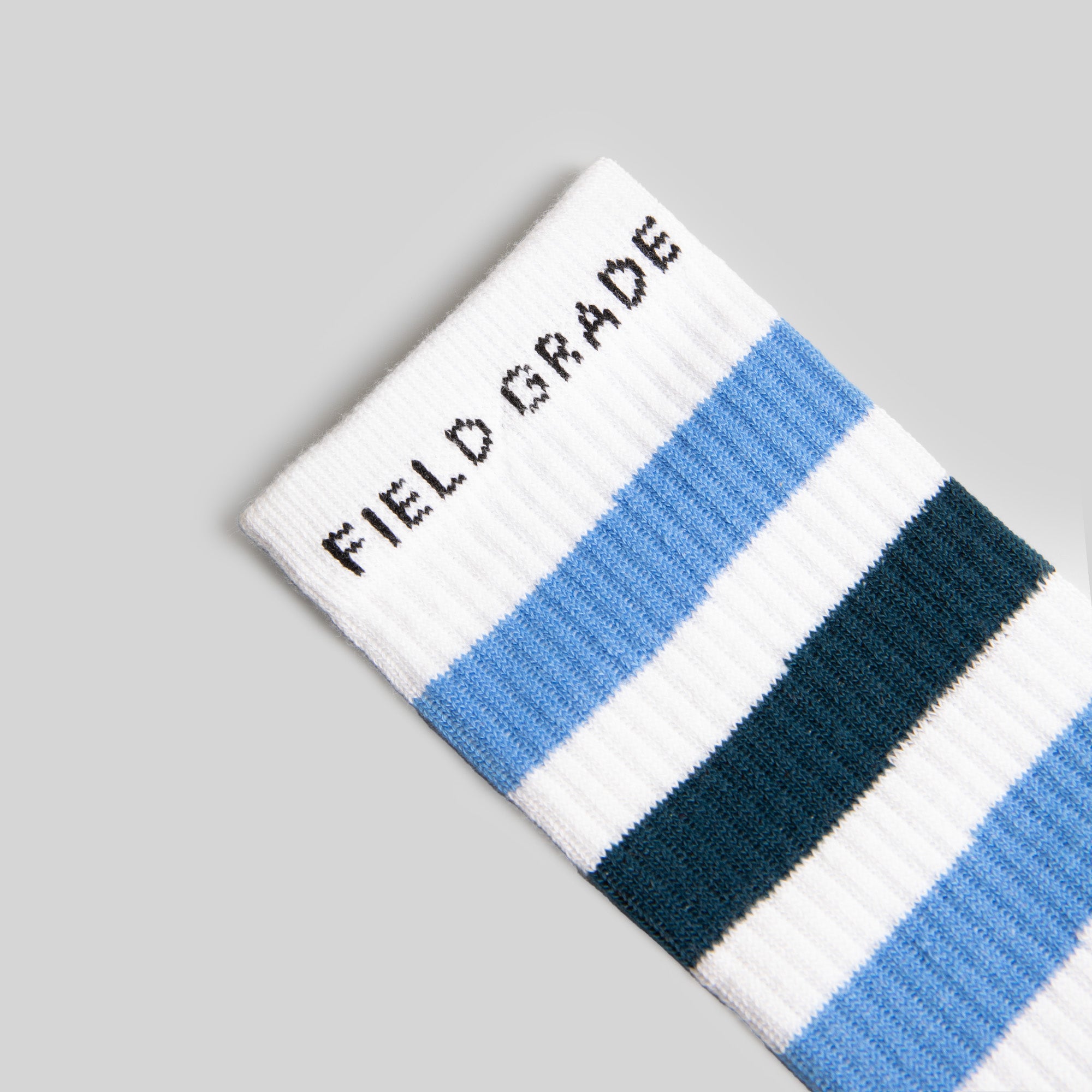 FIELD GRADE STRIPES UNI BLUE/NAVY CUSHIONED CREW SOCK 3 PACK