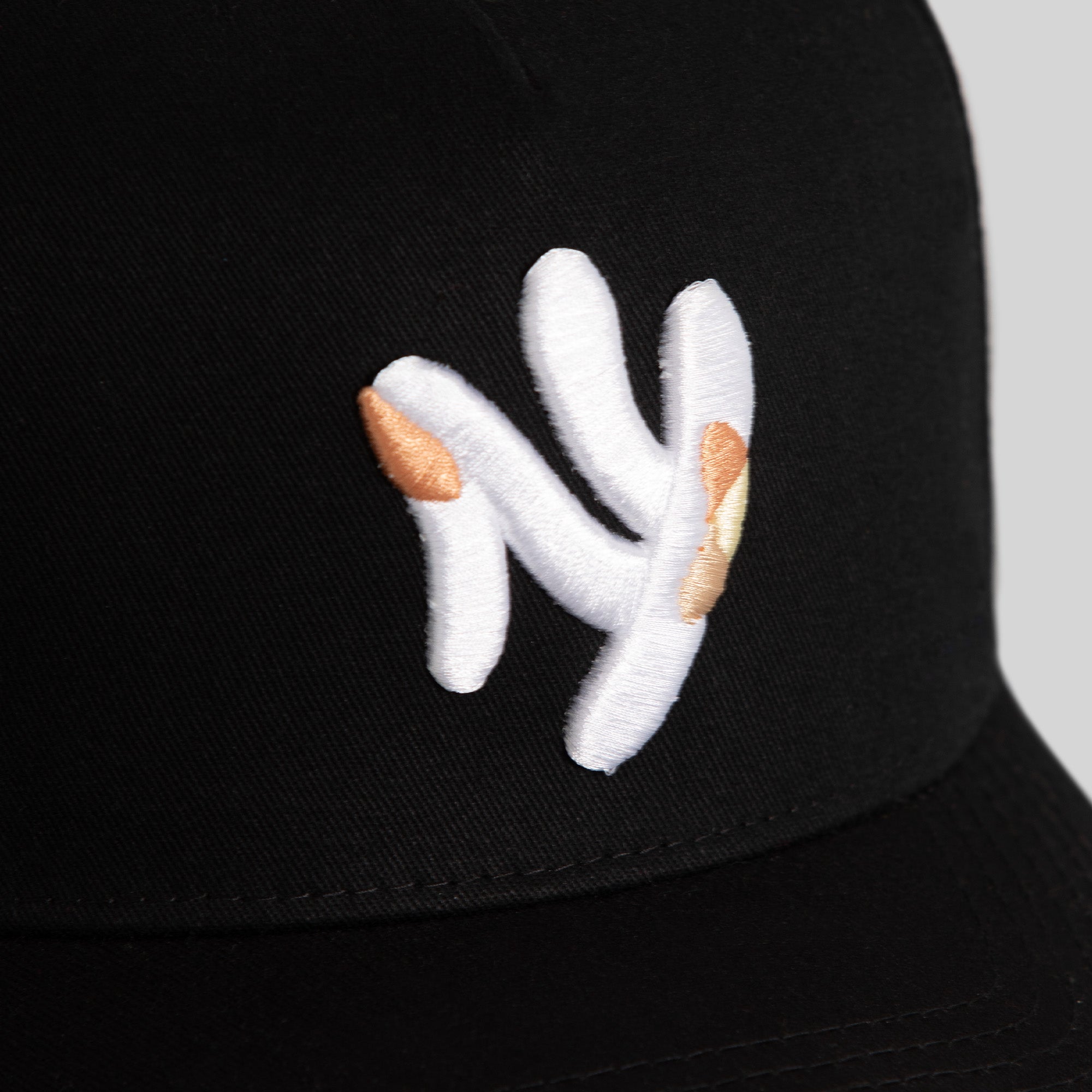 FIELD GRADE X KURVE STUDIO NY IS HEALING BLACK TRUCKER HAT
