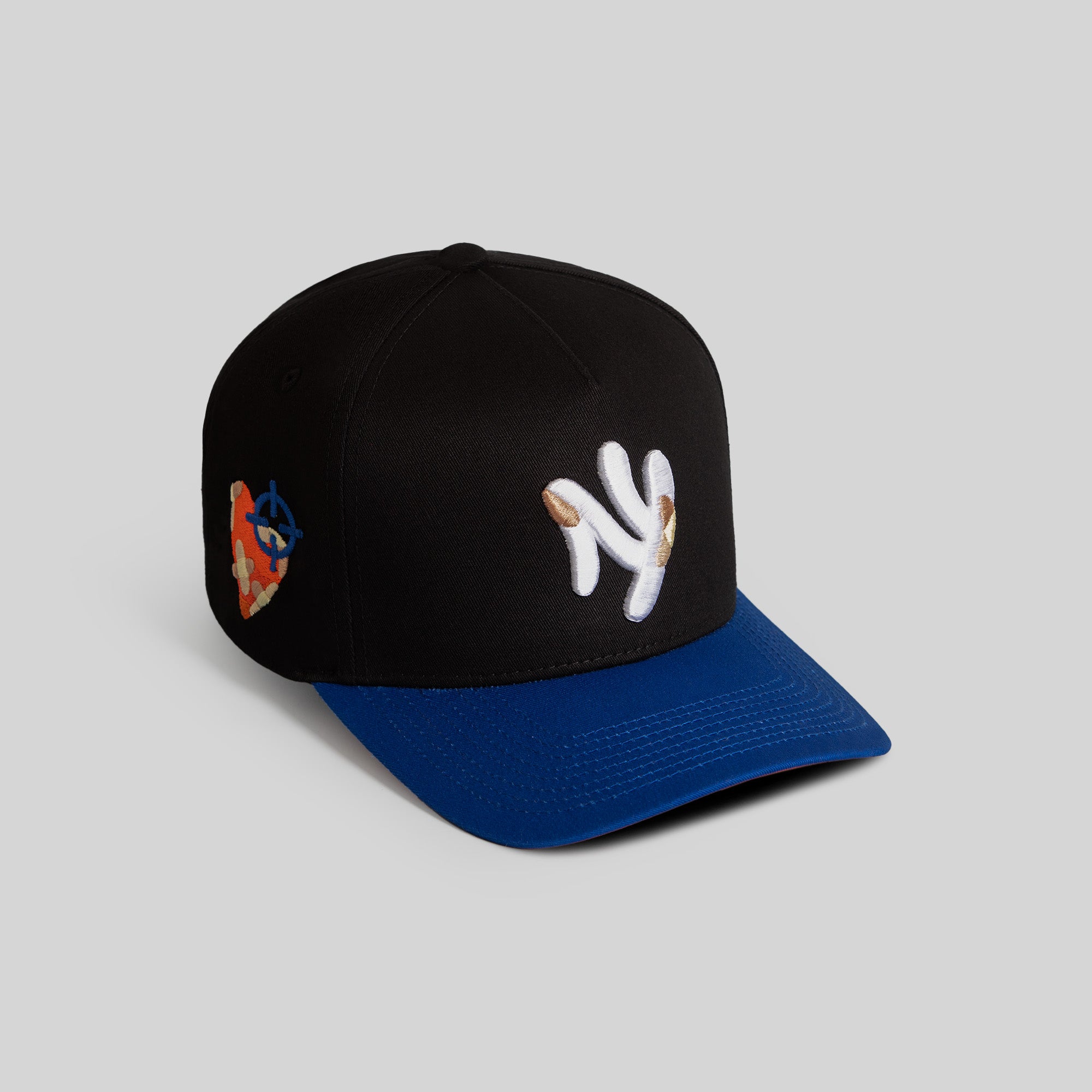 FIELD GRADE X KURVE STUDIO NY IS HEALING ROYAL BLACK TWILL TRUCKER