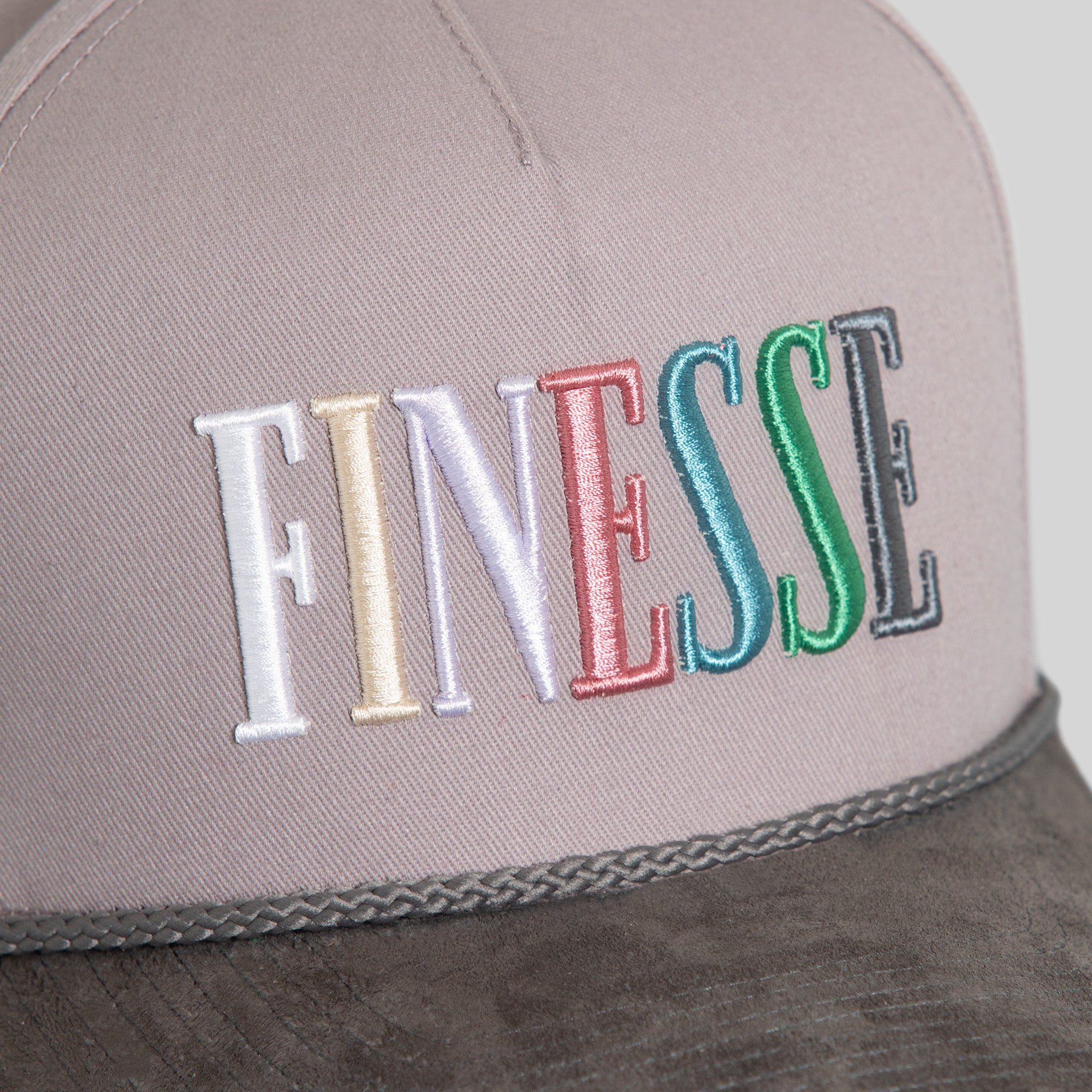 FINESSE GREYSCALE TWILL SUEDE TRUCKER