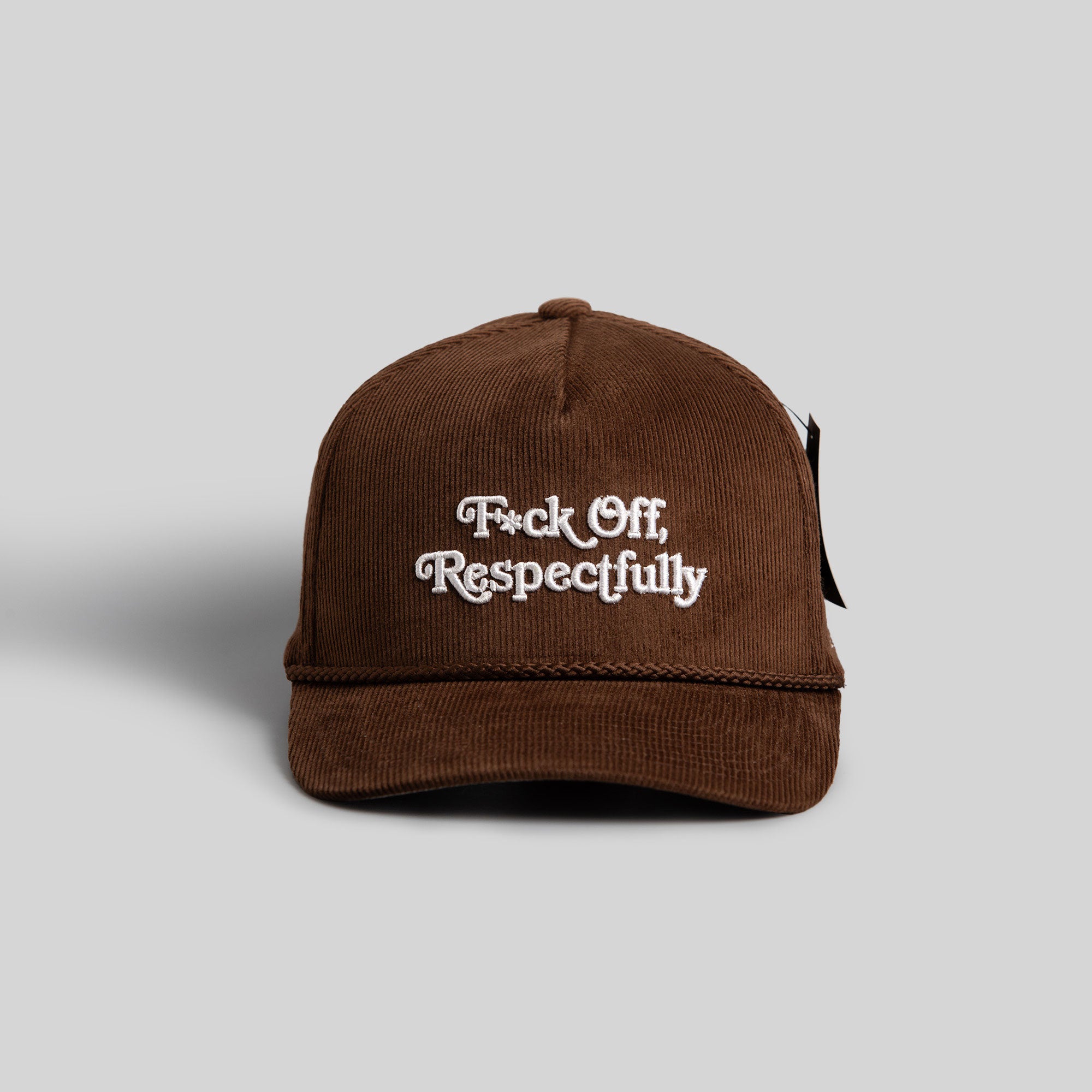 RESPECTFULLY MOCHA CORDUROY TRUCKER HAT