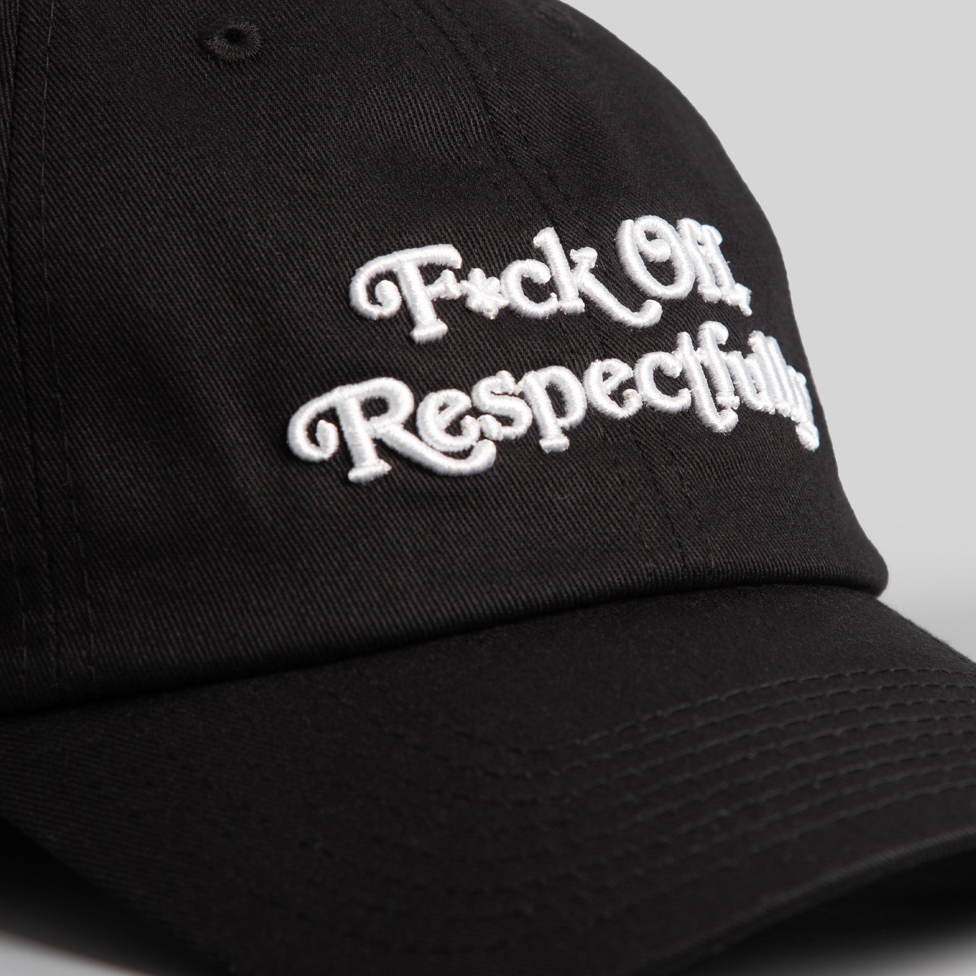 RESPECTFULLY BLACK RELAXED FIT HAT