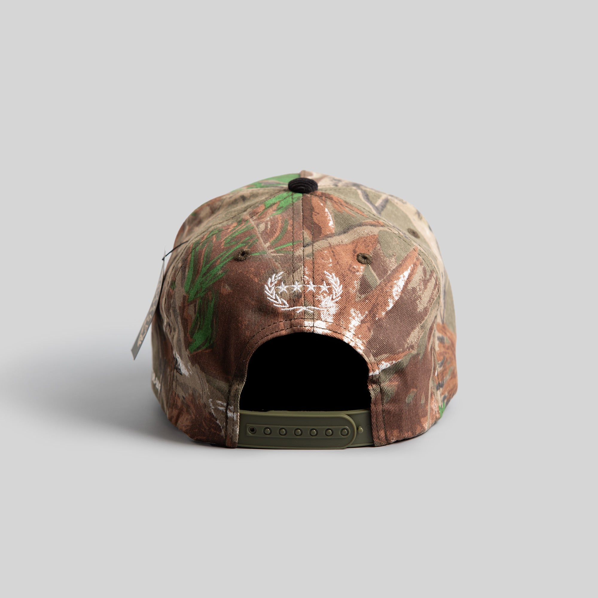 RESPECTFULLY CAMO/BLACK TRUCKER HAT