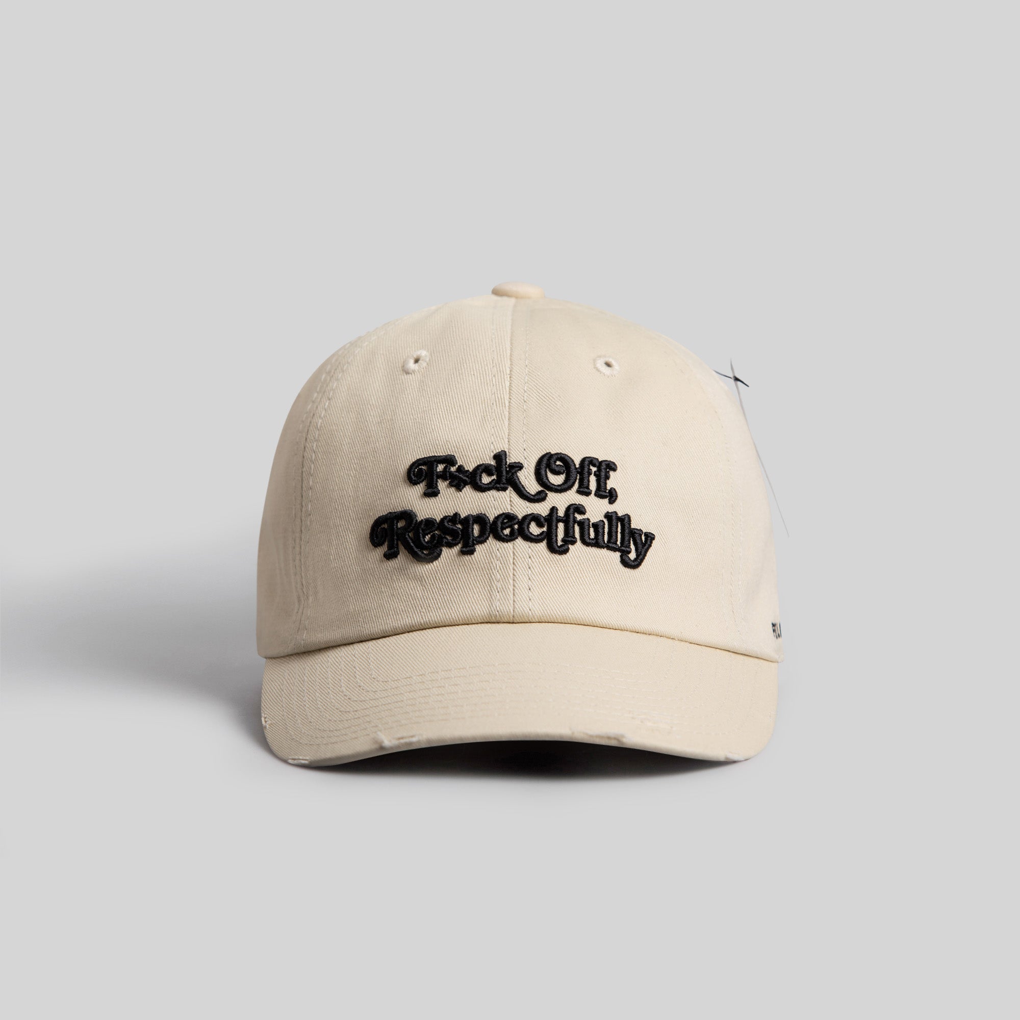 RESPECTFULLY SAND DISTRESSED RELAXED FIT HAT